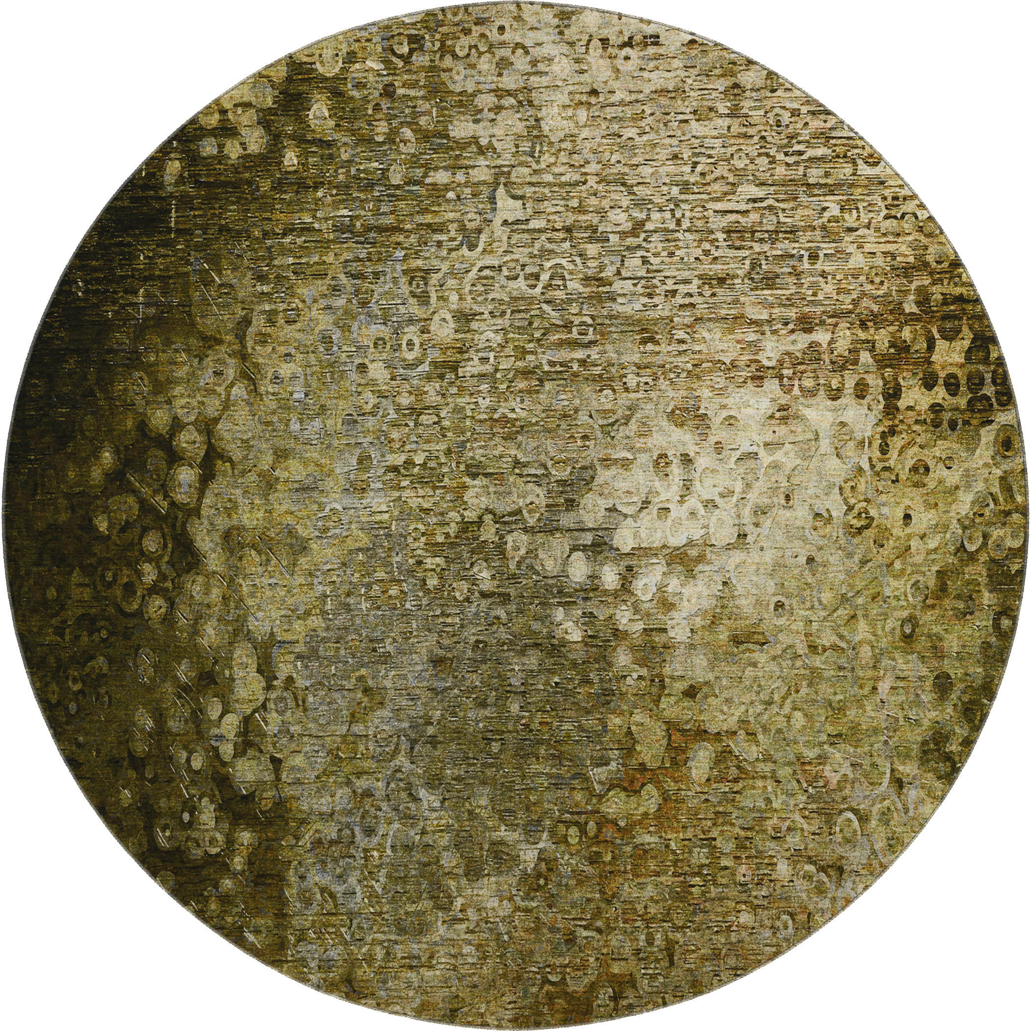 Kotor Machine Washable Transitional Brown Rug 8' x 8' #shape_Round