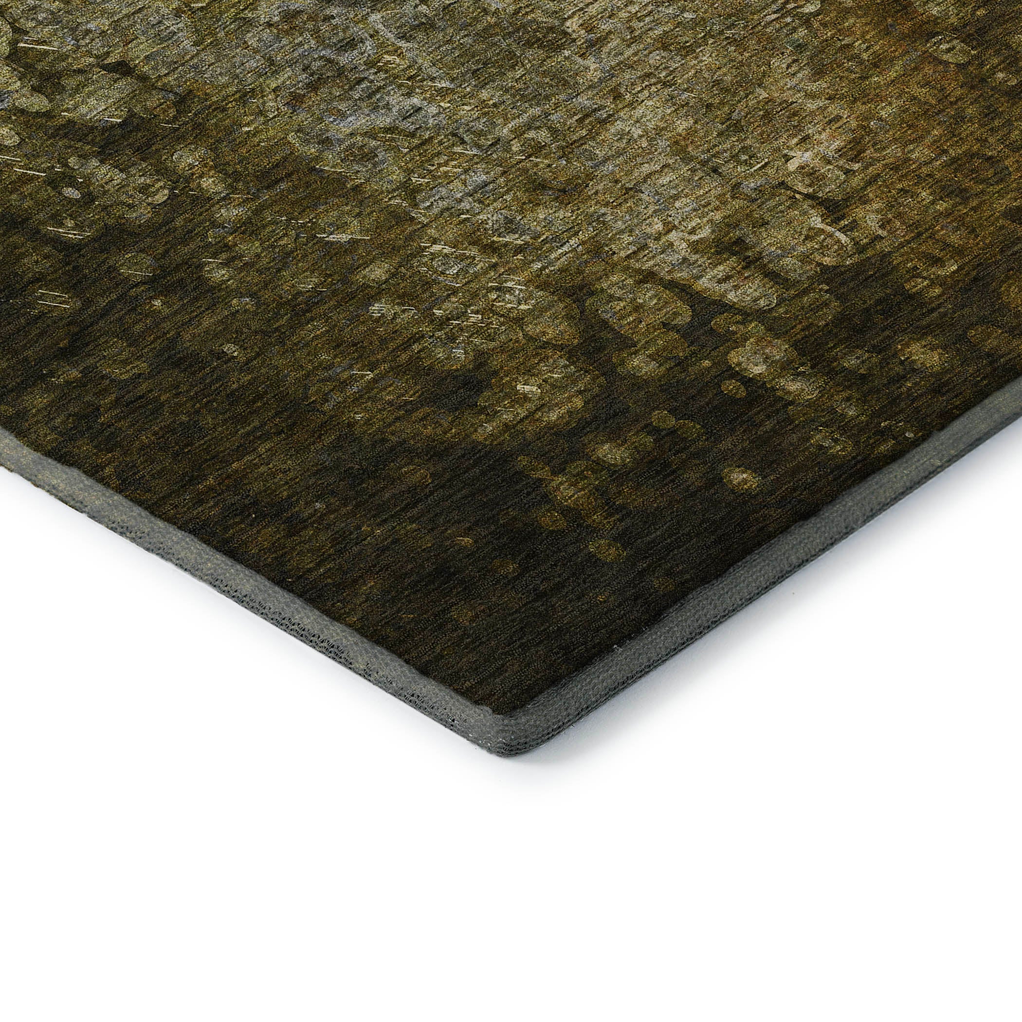 Kotor Machine Washable Transitional Brown Rug 1'8" x 2'6" #shape_Rectangle