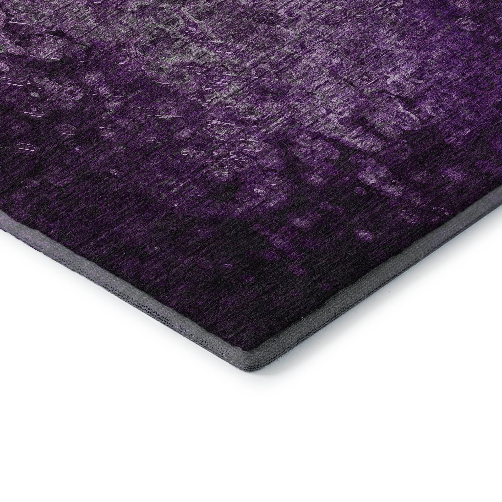 Kotor Machine Washable Transitional Purple Rug 1'8" x 2'6" #shape_Rectangle