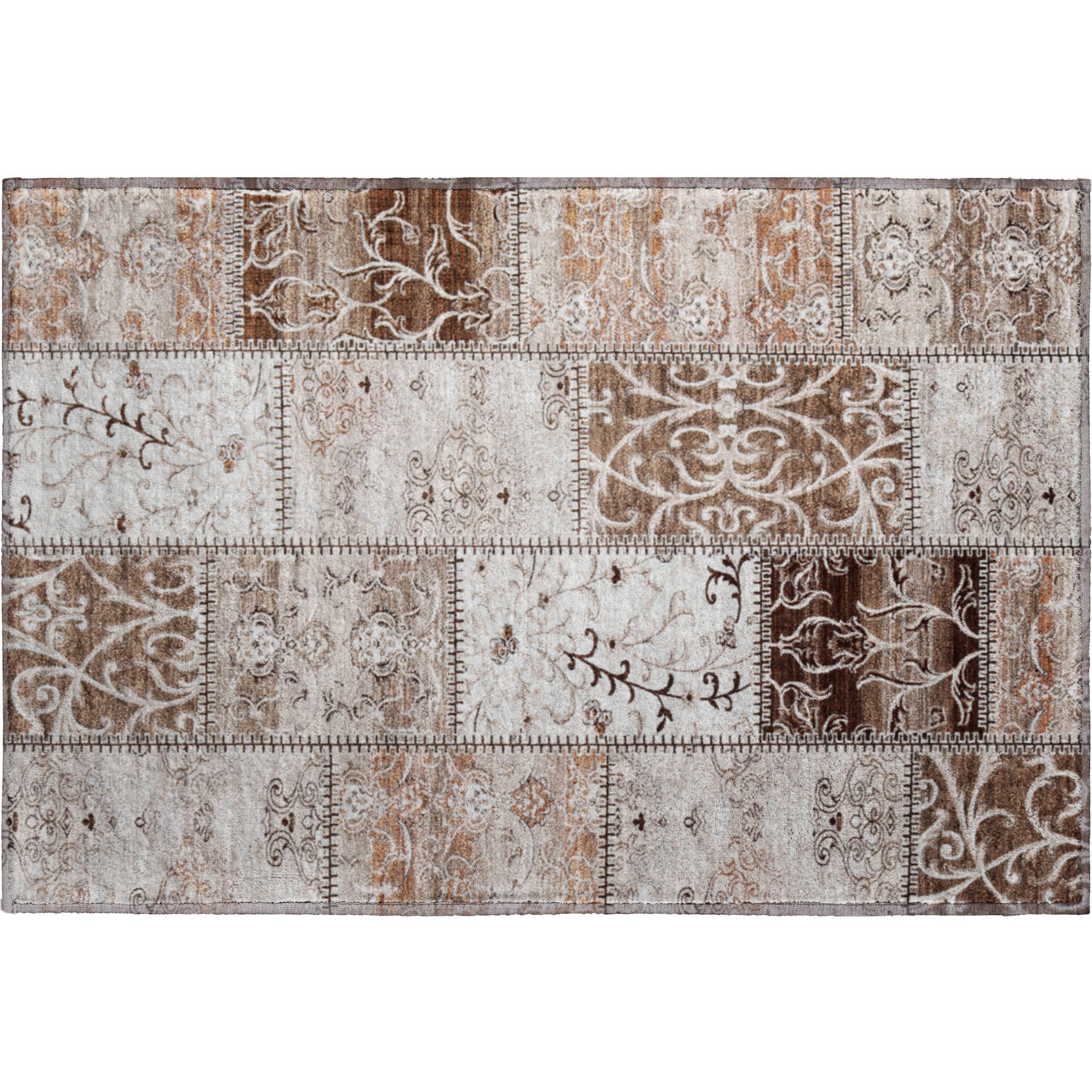 Jaipur Machine Washable Transitional Beige Brown Rug 1'8" x 2'6" #shape_Rectangle