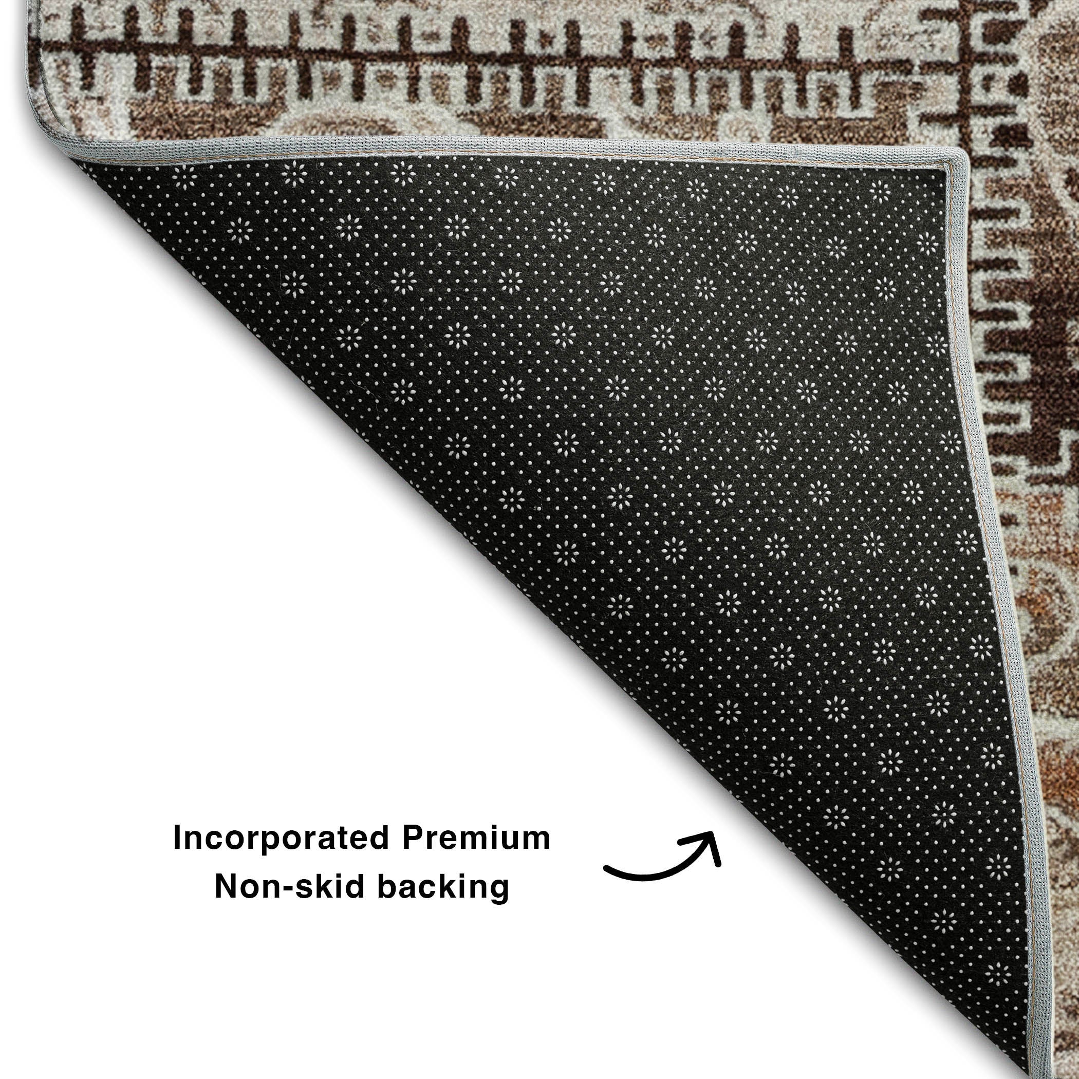 Jaipur Machine Washable Transitional Beige Brown Rug 1'8" x 2'6" #shape_Rectangle