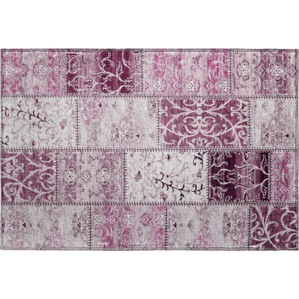 Jaipur Machine Washable Transitional Burgundy Red Rug 1'8" x 2'6"