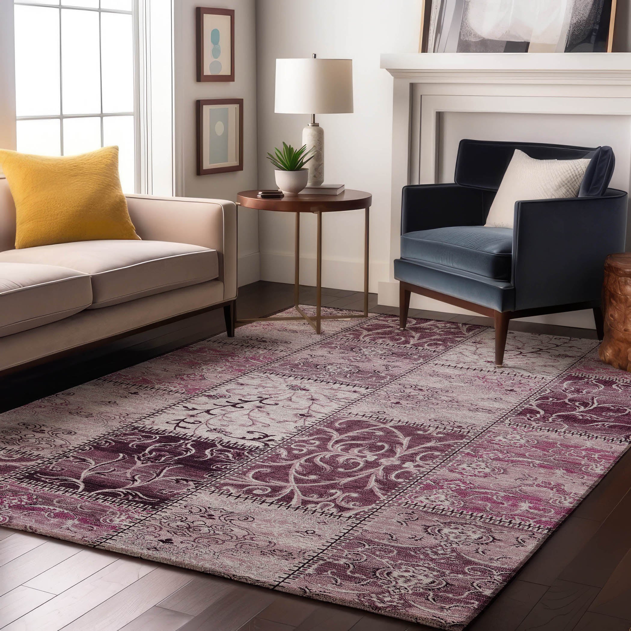 Jaipur Machine Washable Transitional Burgundy Red Rug 2'6" x 3'10" #shape_Rectangle