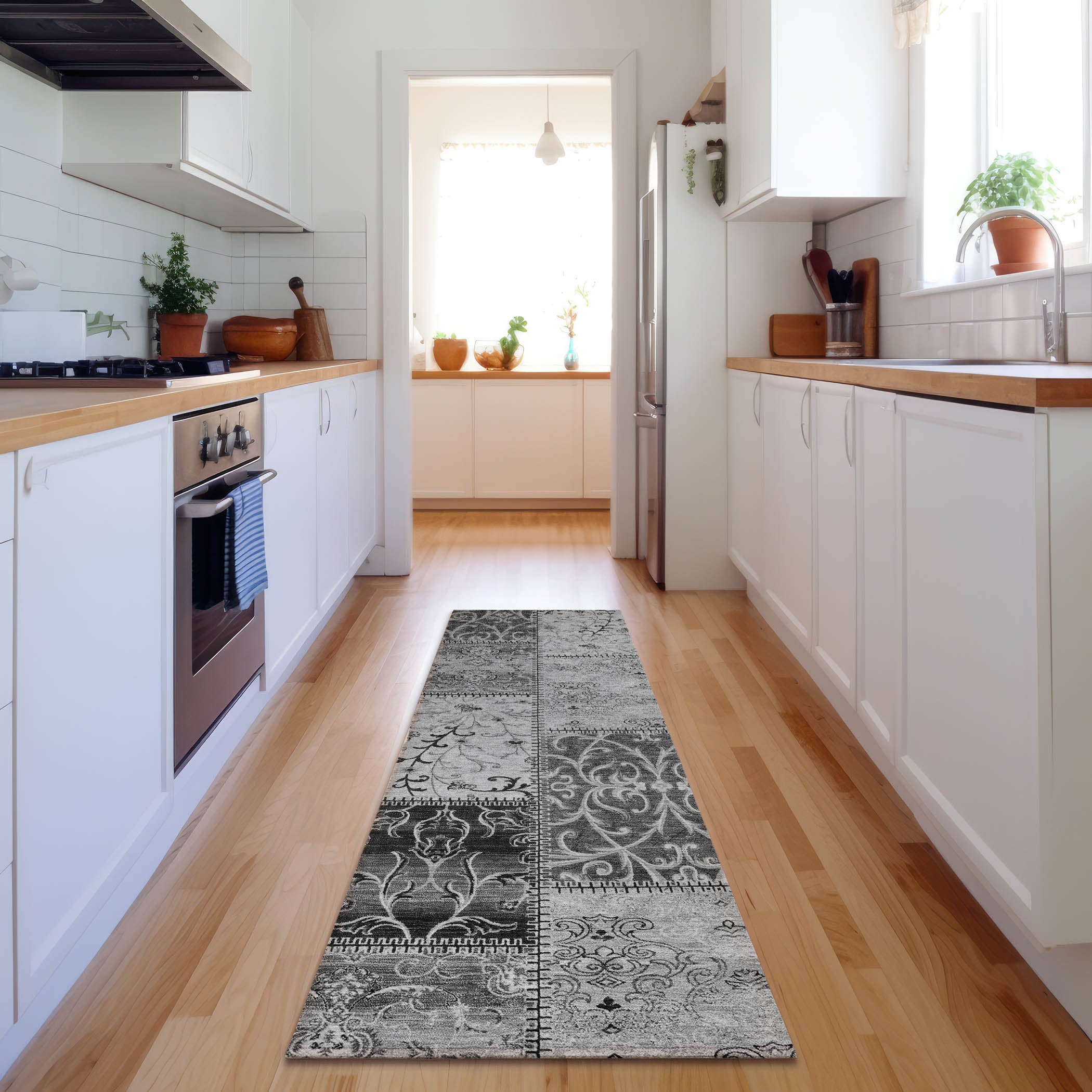 Jaipur Machine Washable Transitional Gray Rug 2'3" x 7'6" #shape_Runner