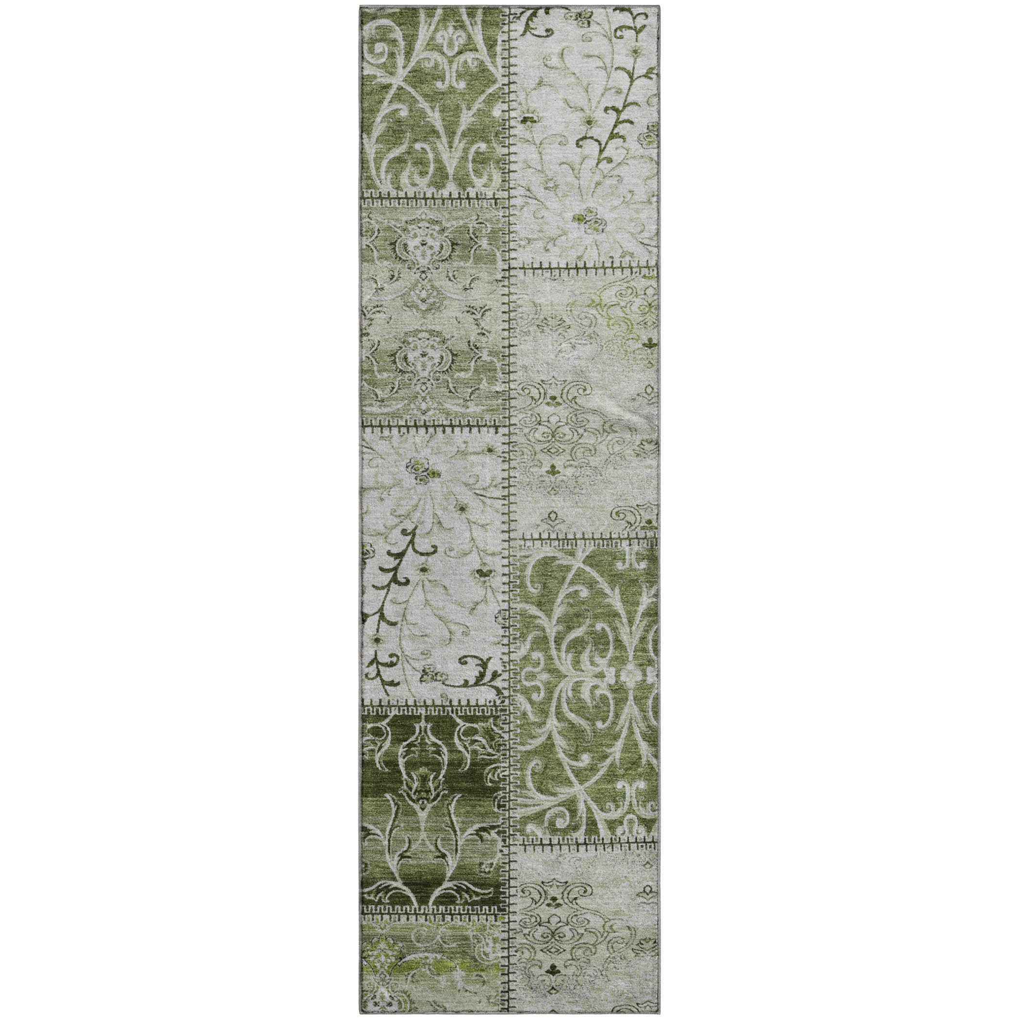 Jaipur Machine Washable Transitional Green Rug 2'3" x 7'6" #shape_Runner