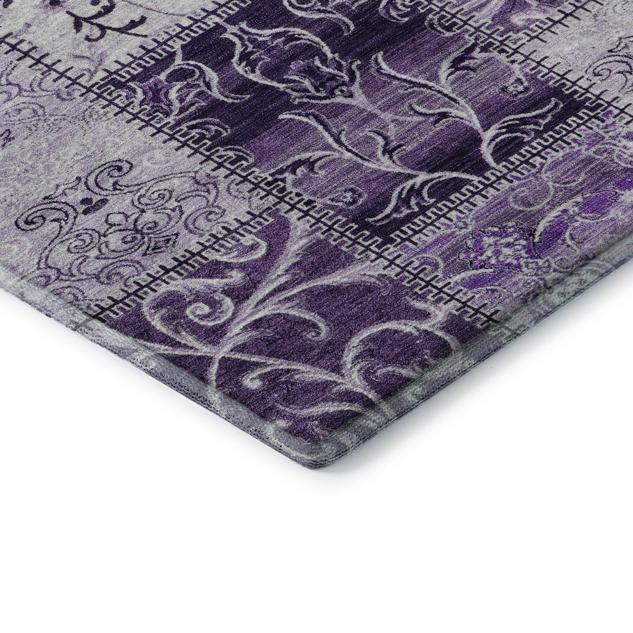Jaipur Machine Washable Transitional Purple Rug 1'8" x 2'6" #shape_Rectangle