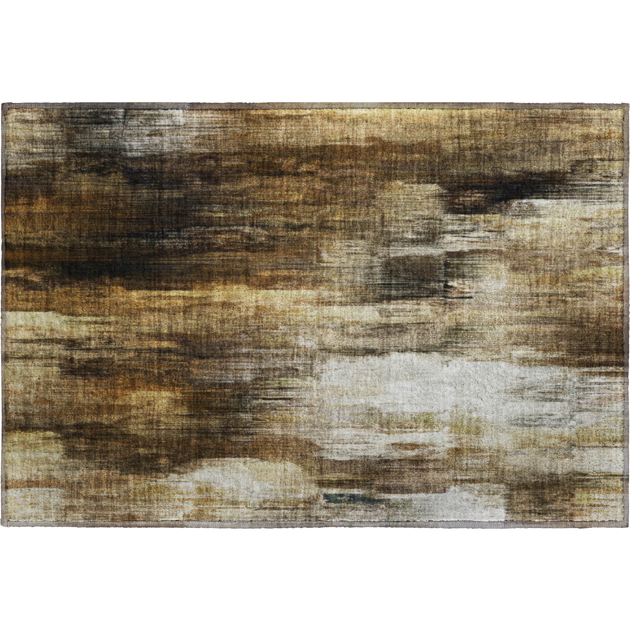 Reykjavik Machine Washable Transitional Chocolate Brown Rug 1'8" x 2'6" #shape_Rectangle