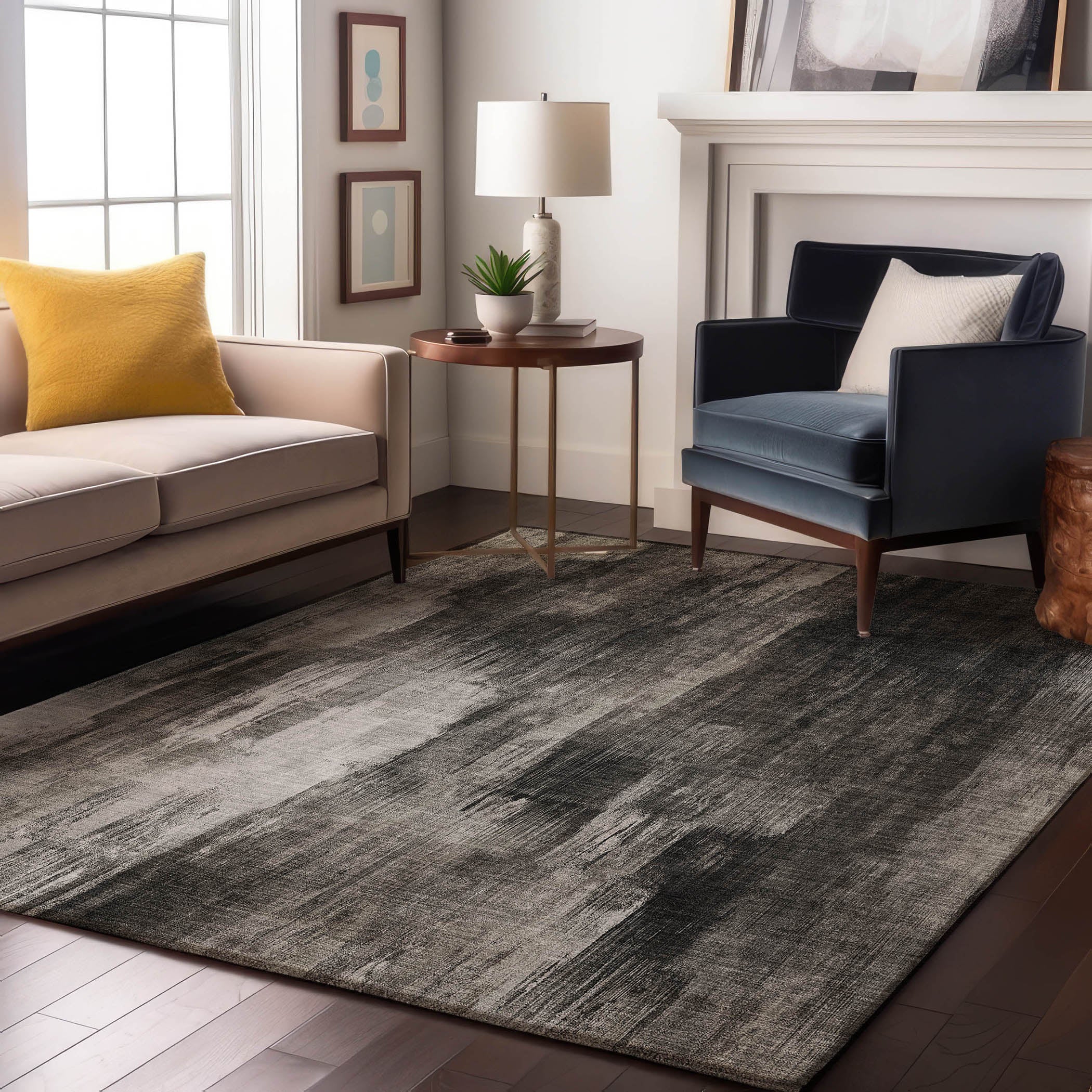 Reykjavik Machine Washable Transitional Gray Rug 2'6" x 3'10" #shape_Rectangle