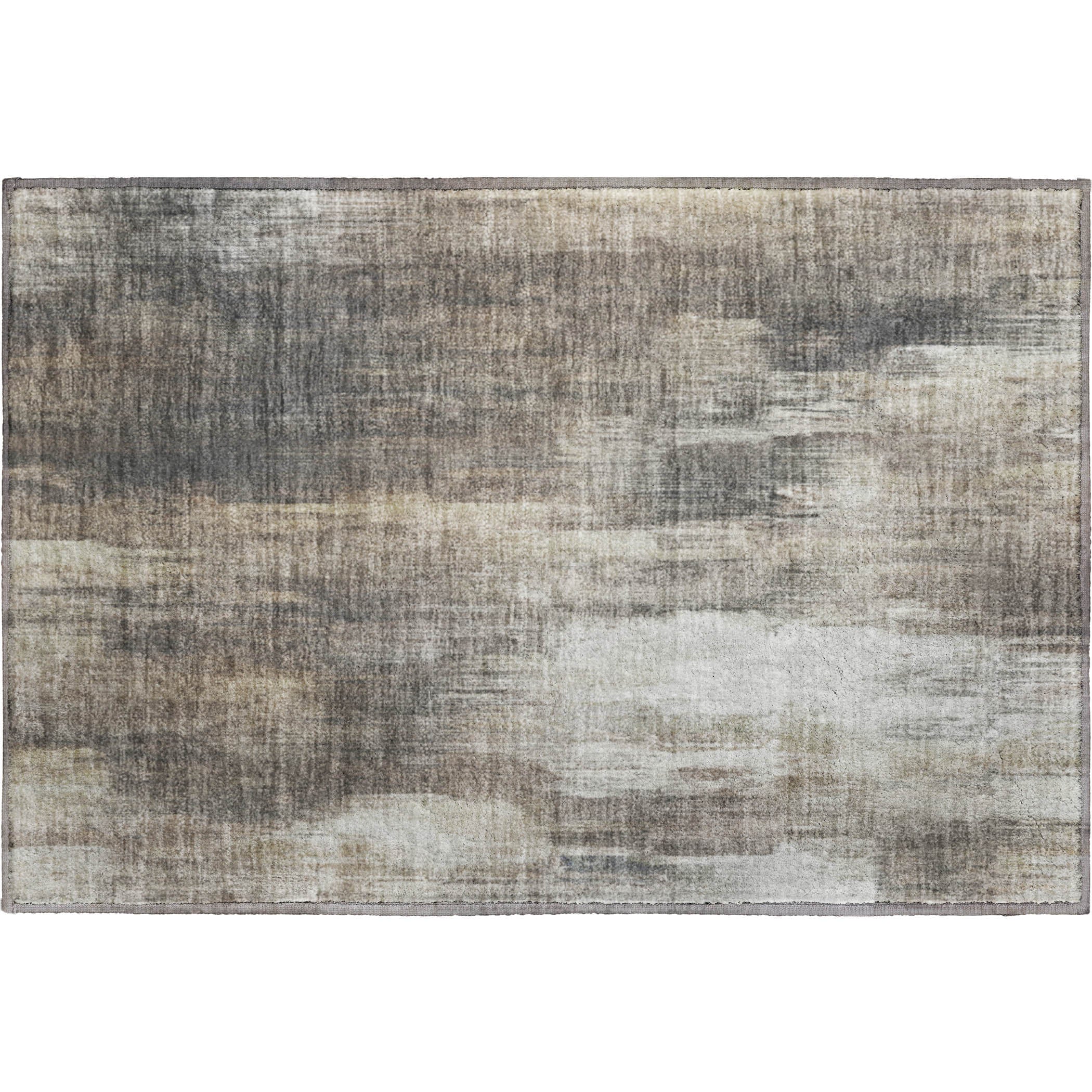 Reykjavik Machine Washable Transitional Taupe Brown Rug 1'8" x 2'6" #shape_Rectangle