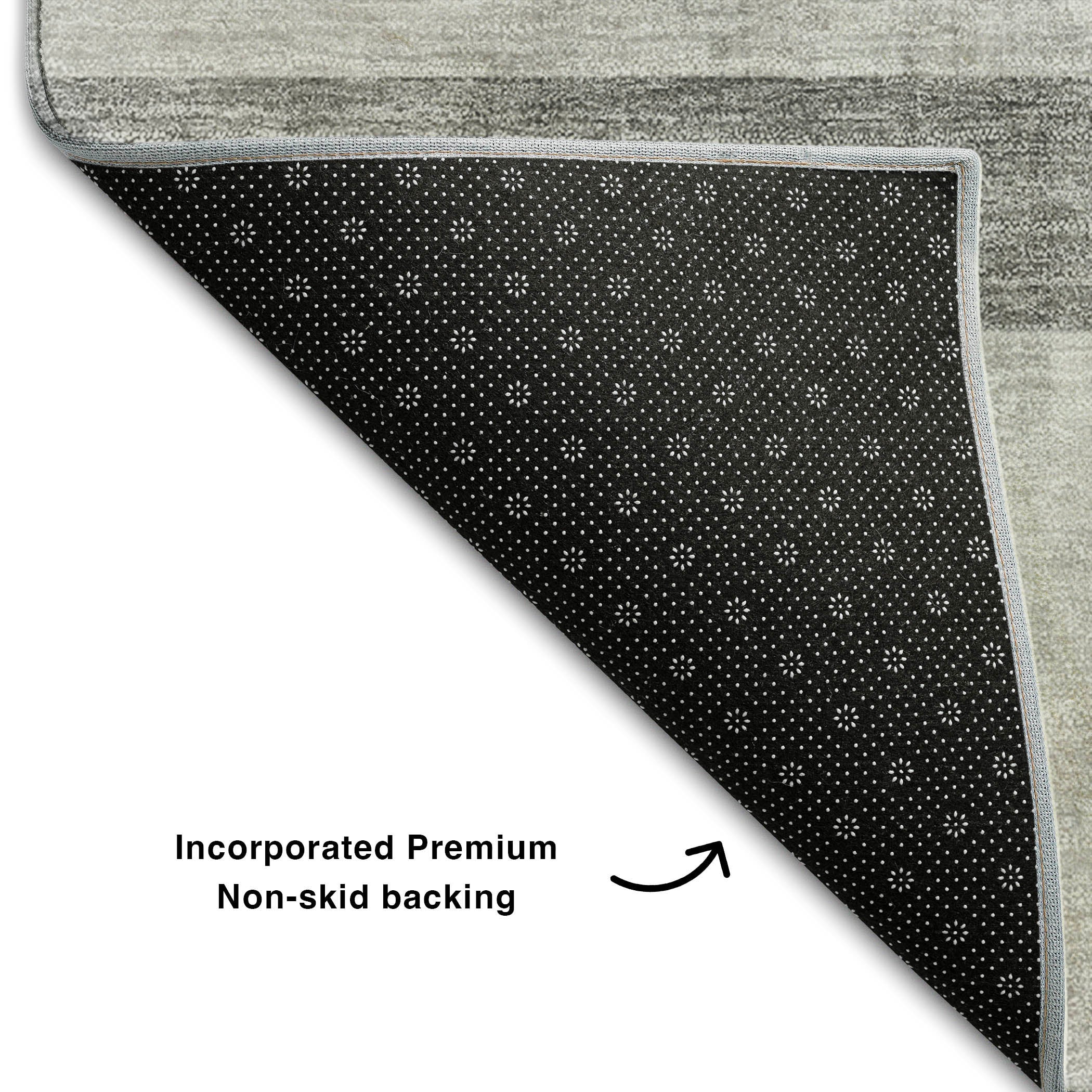 Lucerne Machine Washable Transitional Gray Rug 1'8" x 2'6" #shape_Rectangle