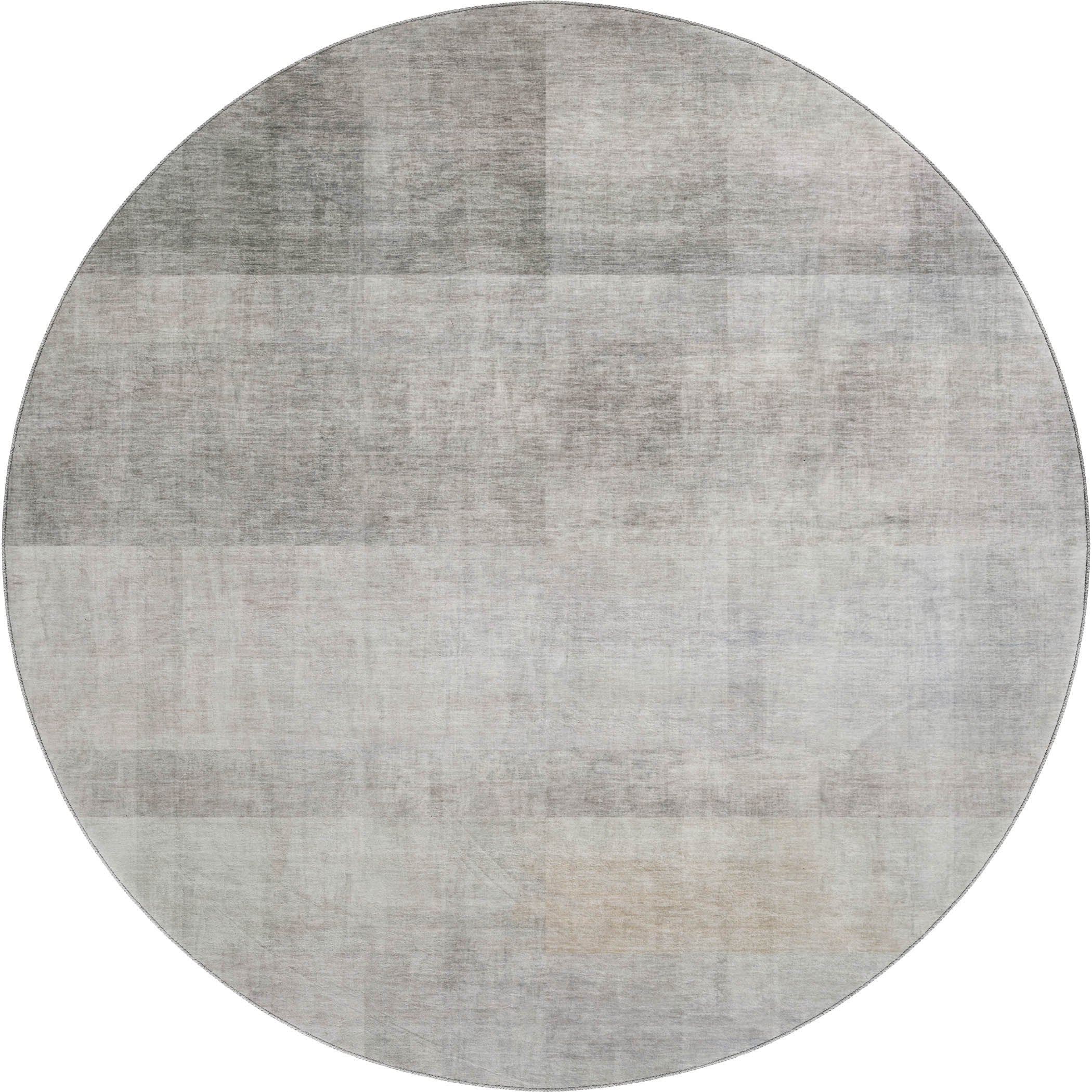 Lucerne Machine Washable Transitional Taupe Brown Rug 8' x 8' #shape_Round