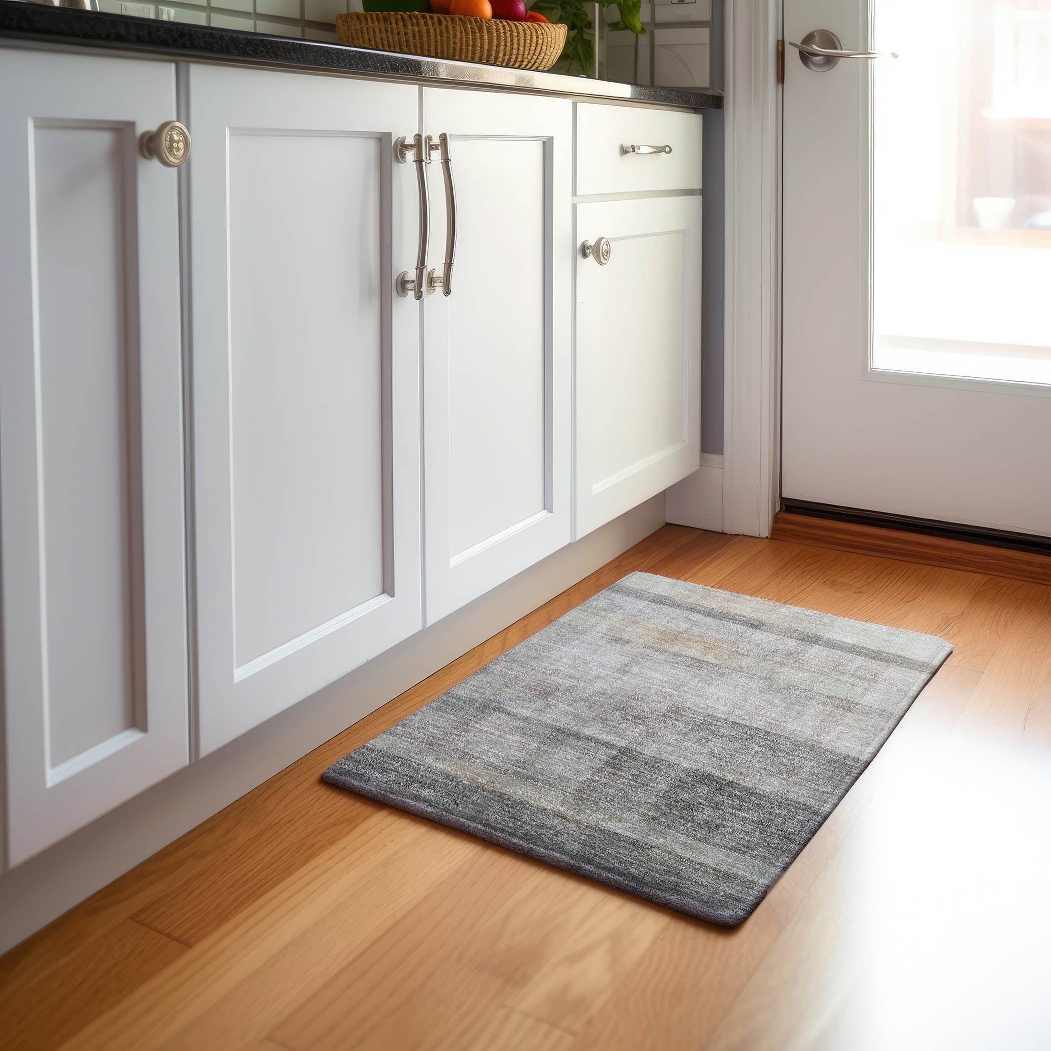 Lucerne Machine Washable Transitional Taupe Brown Rug 1'8" x 2'6" #shape_Rectangle