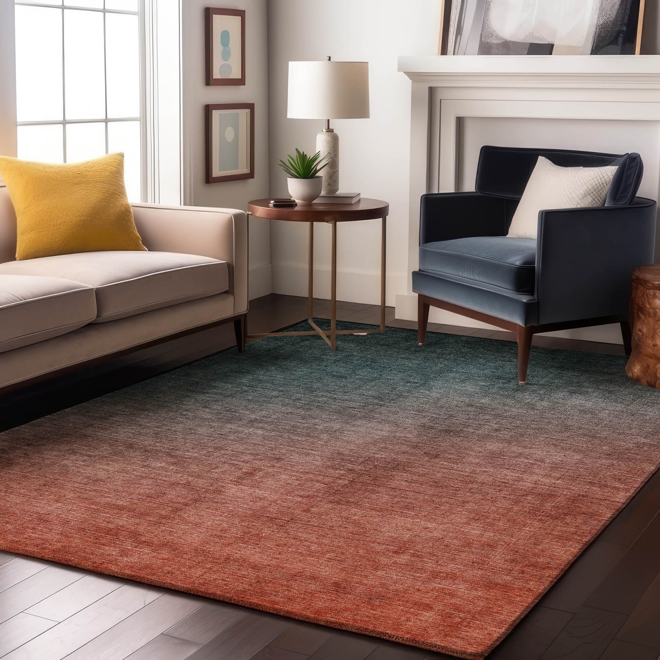 Jaipur Machine Washable Transitional Teal Rug 2'6" x 3'10" #shape_Rectangle