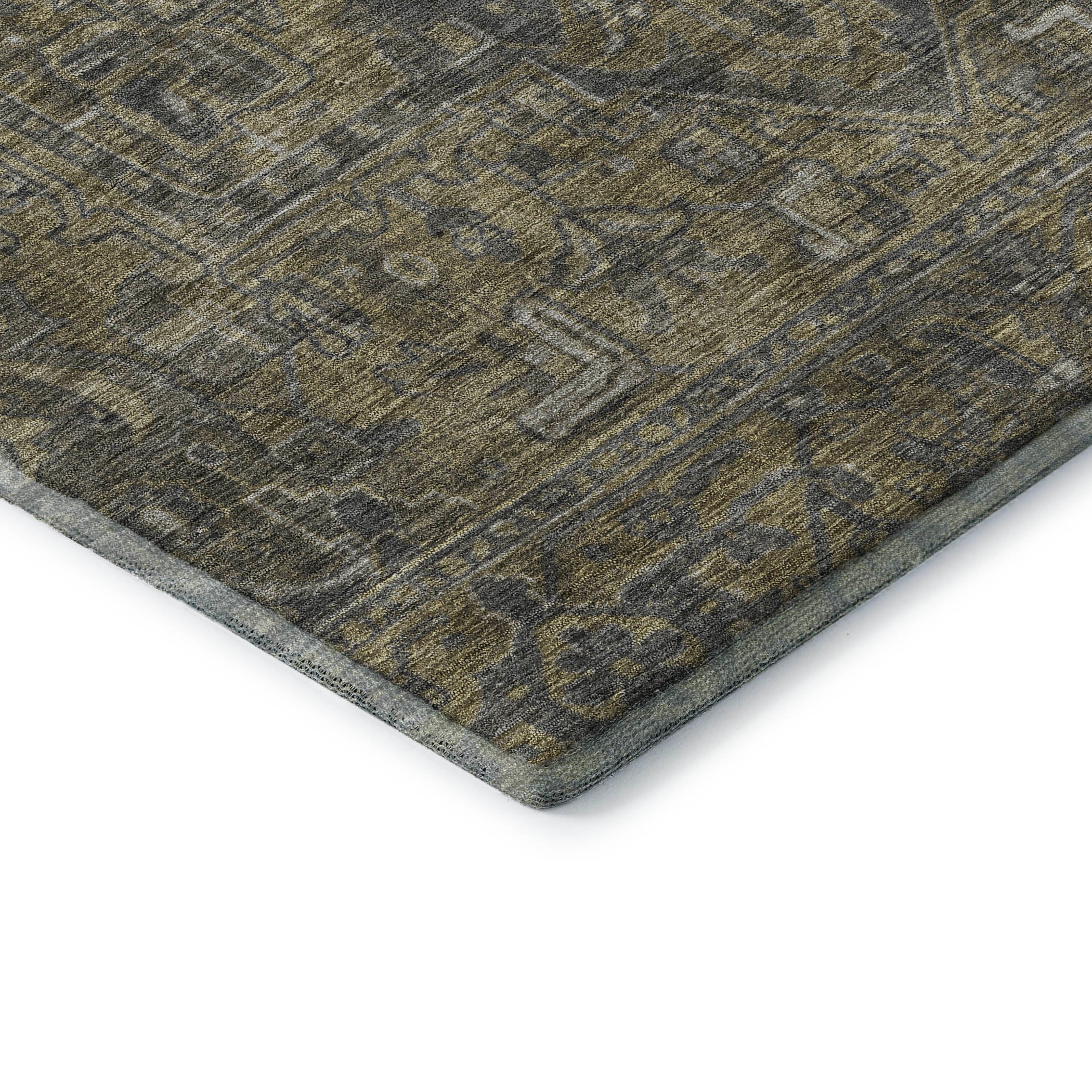 Reykjavik Machine Washable Traditional Chocolate Brown Rug 1'8" x 2'6" #shape_Rectangle