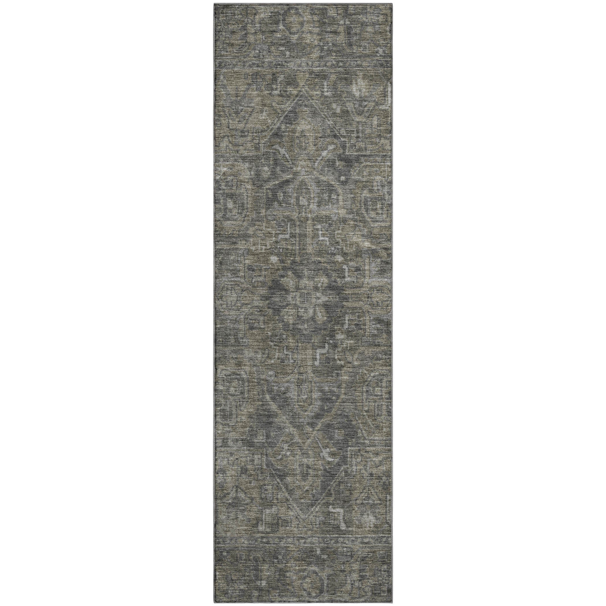 Reykjavik Machine Washable Traditional Mocha Brown Rug 2'3" x 7'6" #shape_Runner