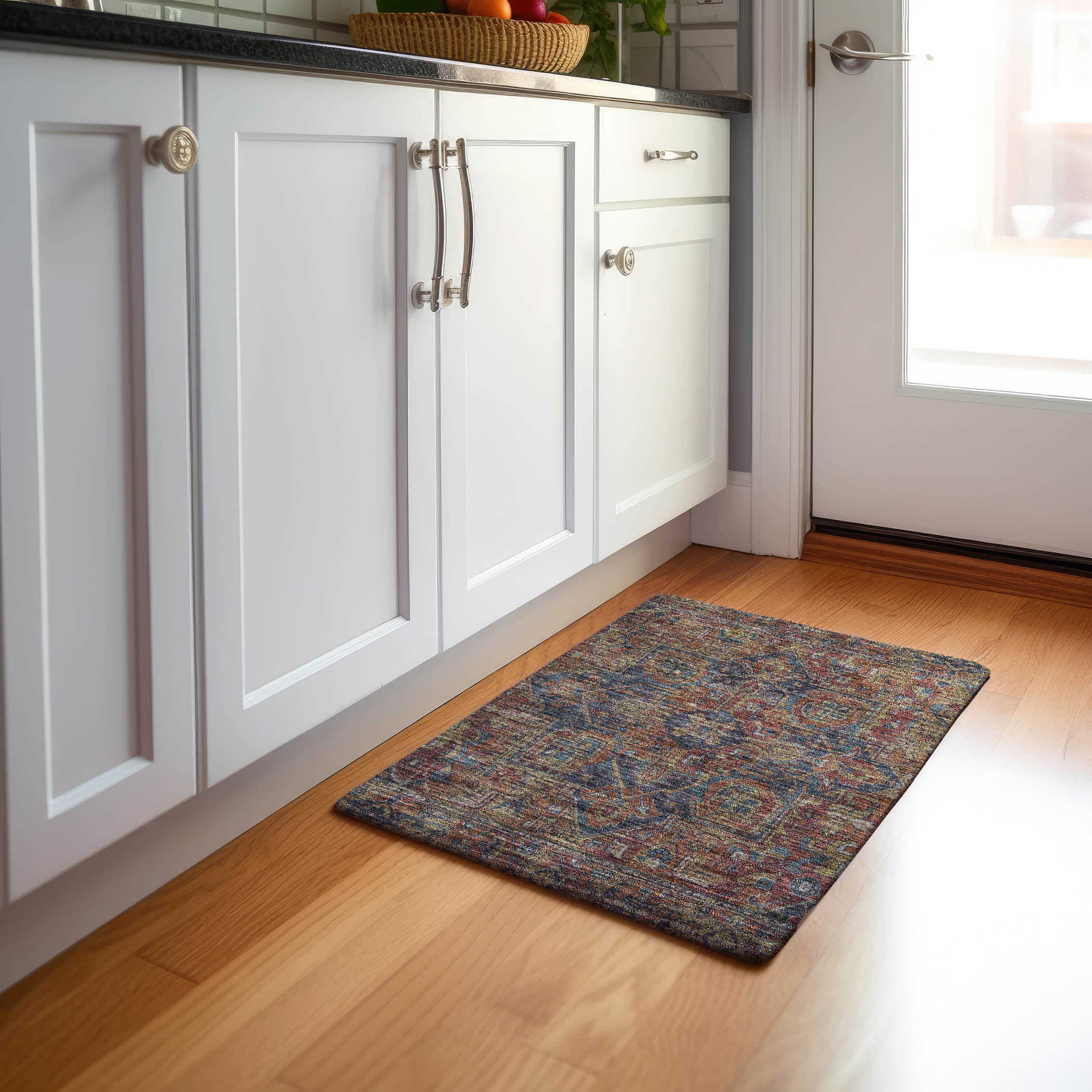 Reykjavik Machine Washable Traditional Red Rug 1'8" x 2'6" #shape_Rectangle