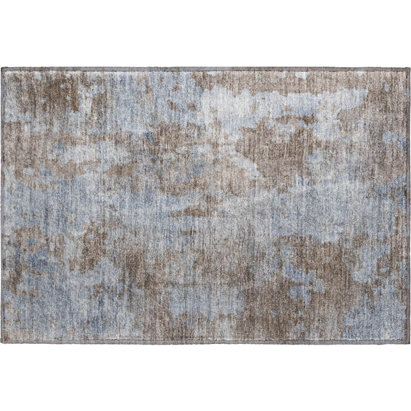Hoi An Machine Washable Transitional Brown Rug 1'8" x 2'6"
