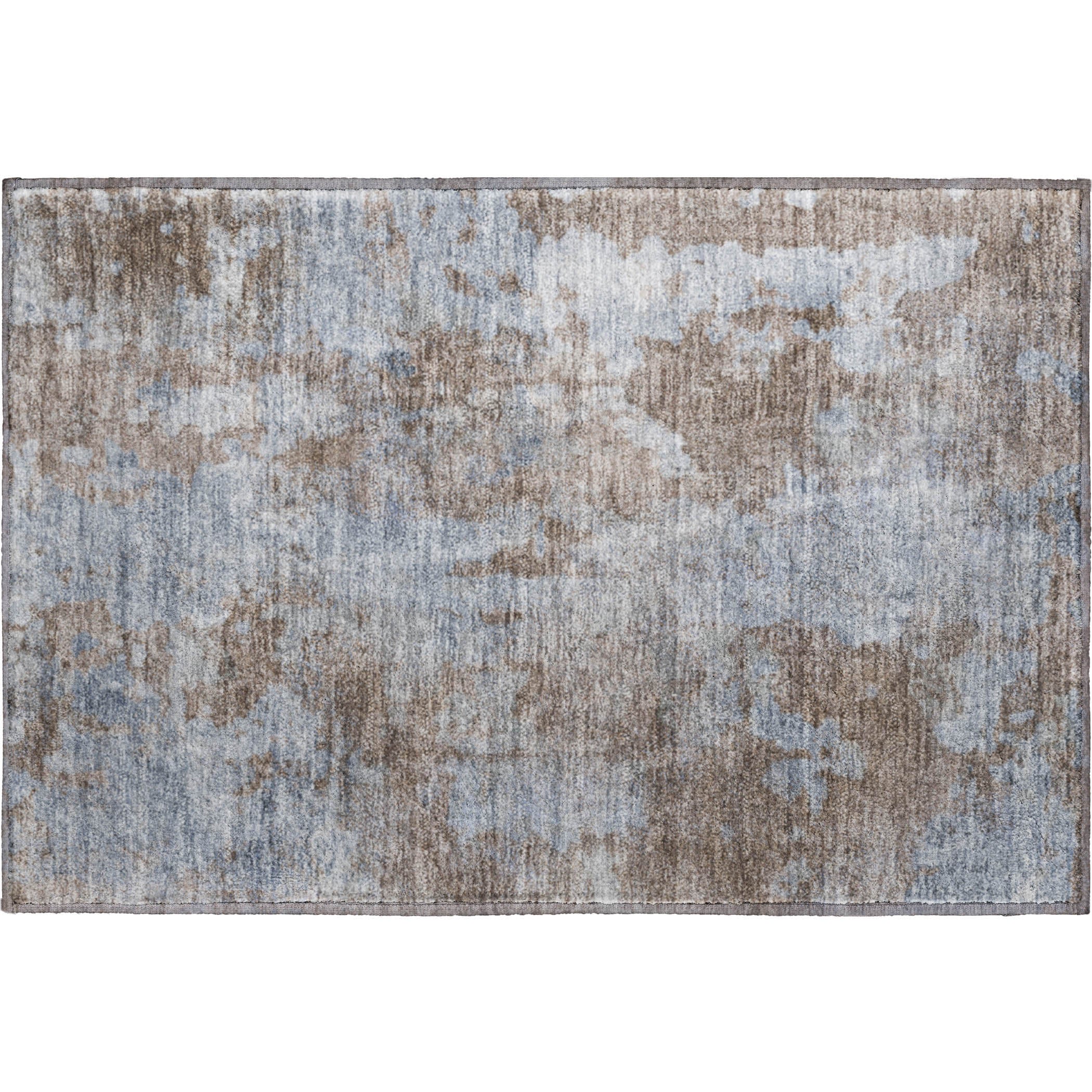 Hoi An Machine Washable Transitional Brown Rug 1'8" x 2'6" #shape_Rectangle