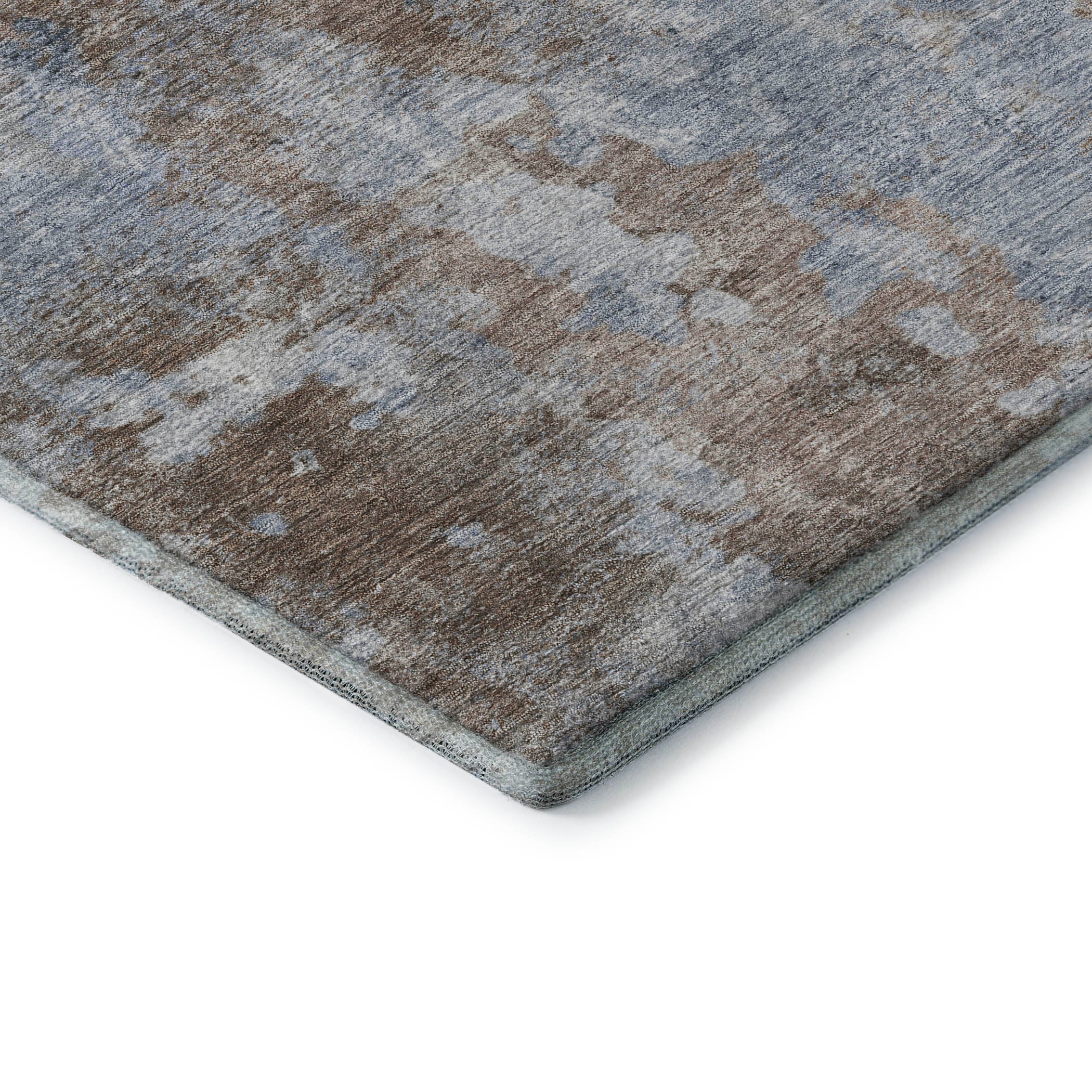 Hoi An Machine Washable Transitional Brown Rug 1'8" x 2'6" #shape_Rectangle