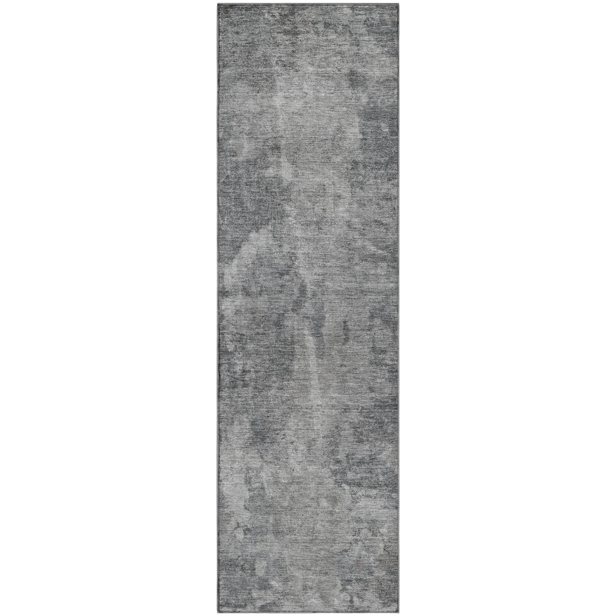 Hoi An Machine Washable Transitional Gray Rug 2'3" x 7'6" #shape_Runner