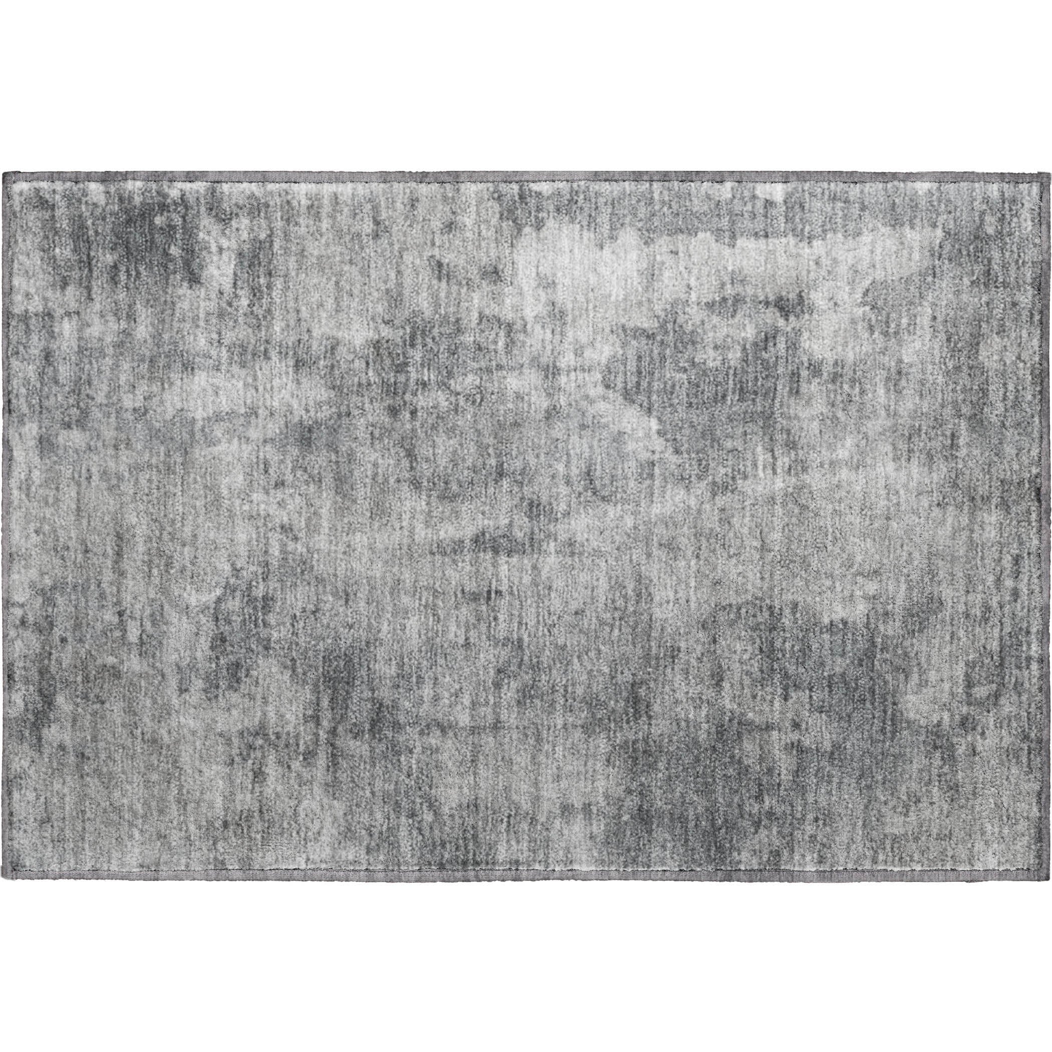 Hoi An Machine Washable Transitional Gray Rug 1'8" x 2'6" #shape_Rectangle