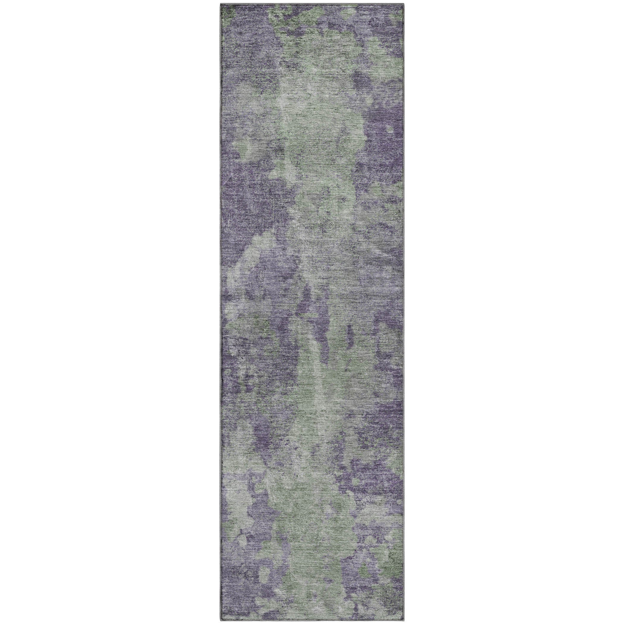 Hoi An Machine Washable Transitional Purple Rug 2'3" x 7'6" #shape_Runner