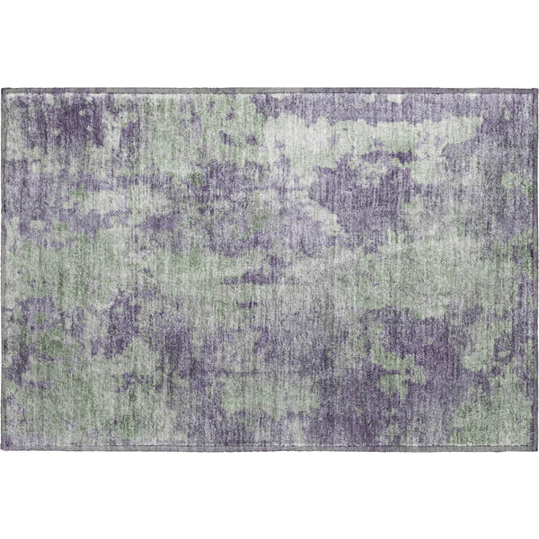 Hoi An Machine Washable Transitional Purple Rug 1'8" x 2'6"