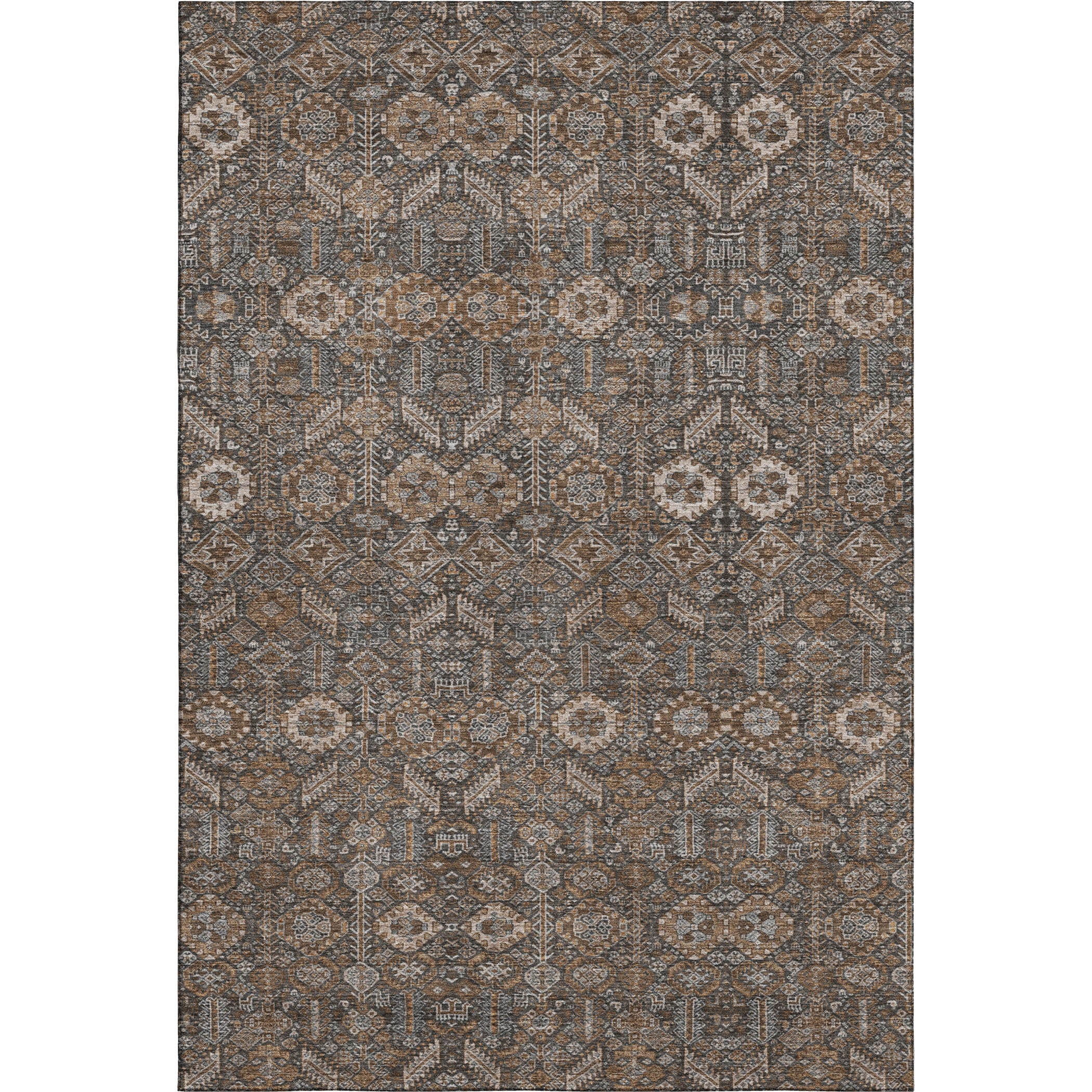 Lucerne Machine Washable Transitional Chocolate Brown Rug 2'6" x 3'10" #shape_Rectangle