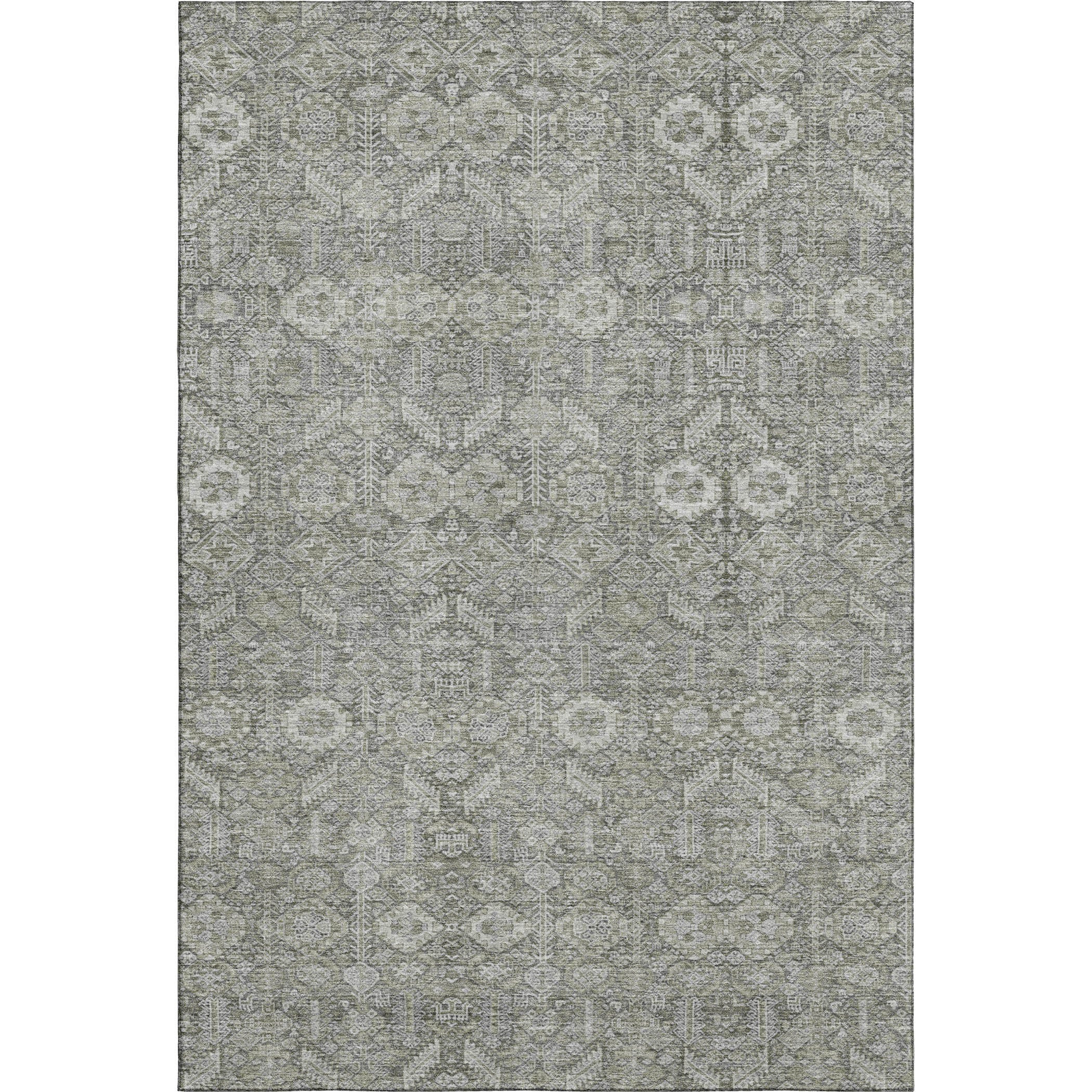 Lucerne Machine Washable Transitional Gray Rug 2'6" x 3'10" #shape_Rectangle