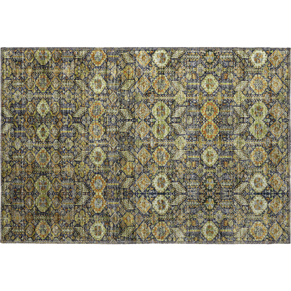 Lucerne Machine Washable Transitional Paprika Orange Rug 1'8" x 2'6"