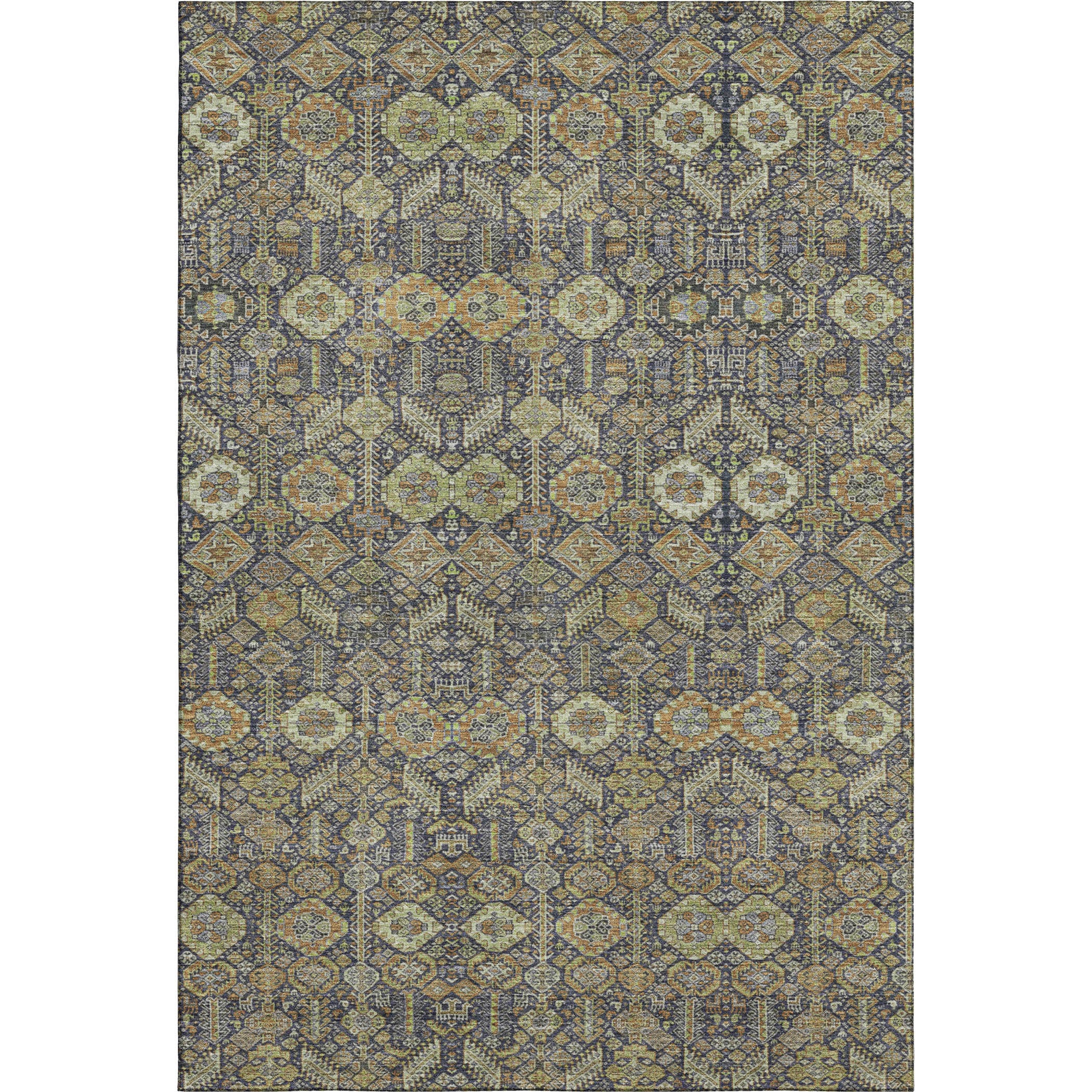 Lucerne Machine Washable Transitional Paprika Orange Rug 2'6" x 3'10" #shape_Rectangle