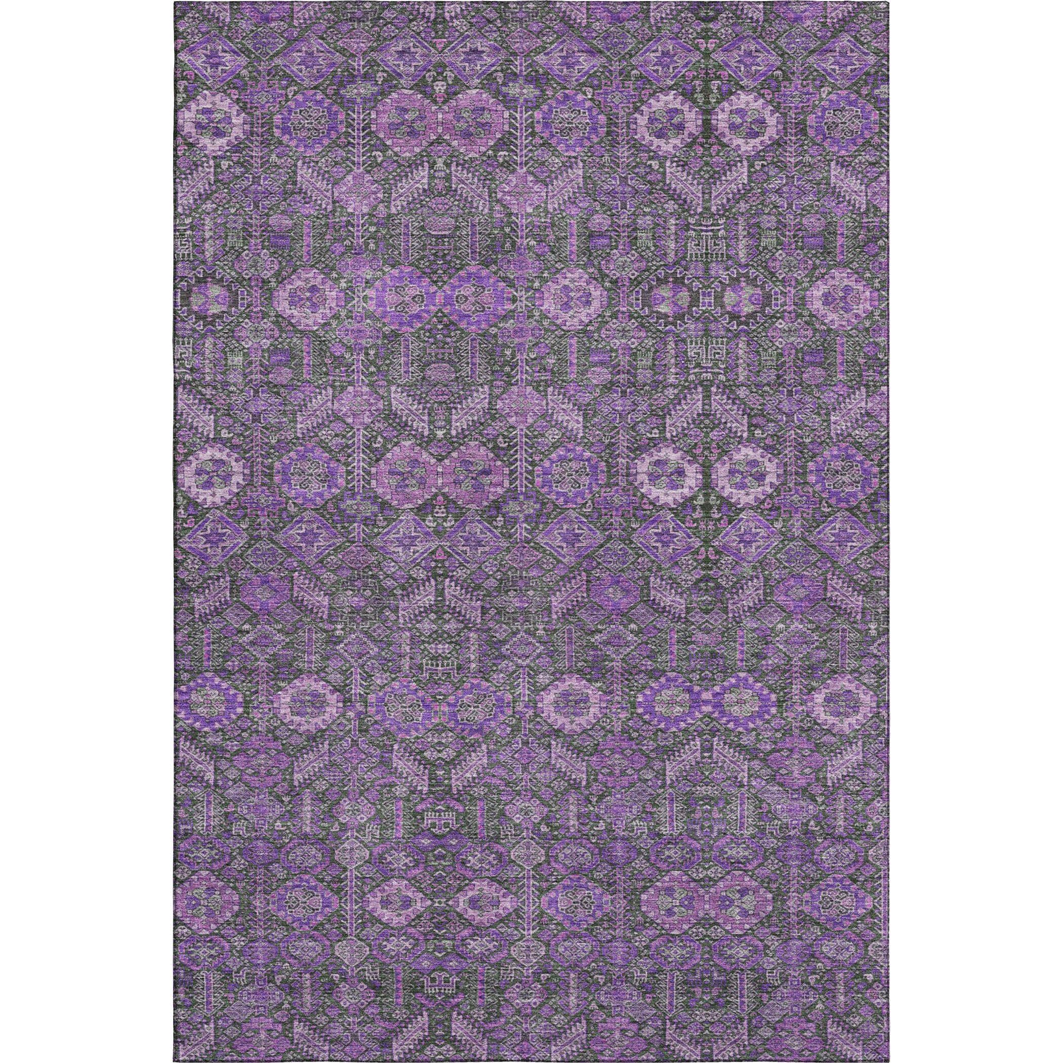Lucerne Machine Washable Transitional Purple Rug 2'6" x 3'10" #shape_Rectangle