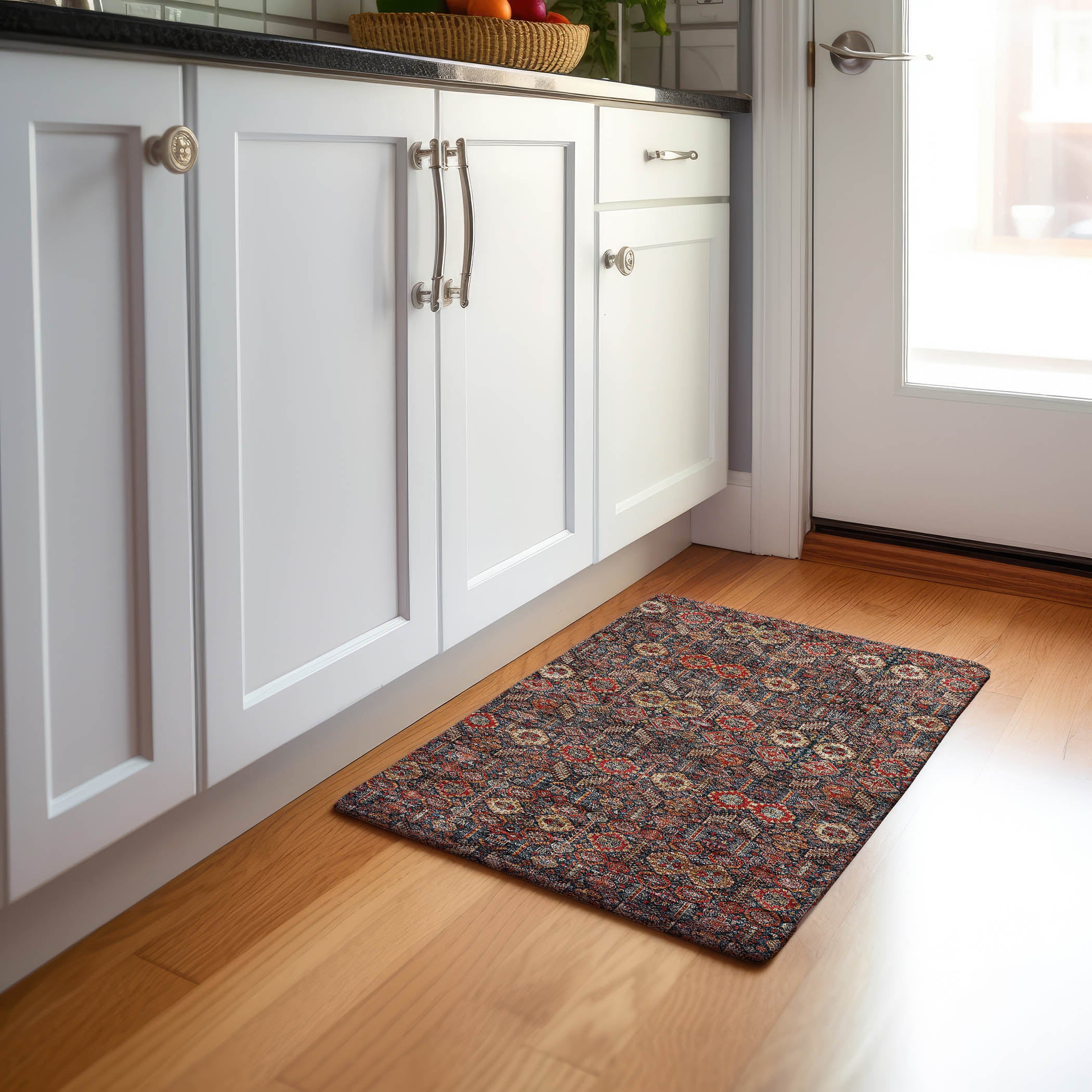 Lucerne Machine Washable Transitional Red Rug 1'8" x 2'6" #shape_Rectangle