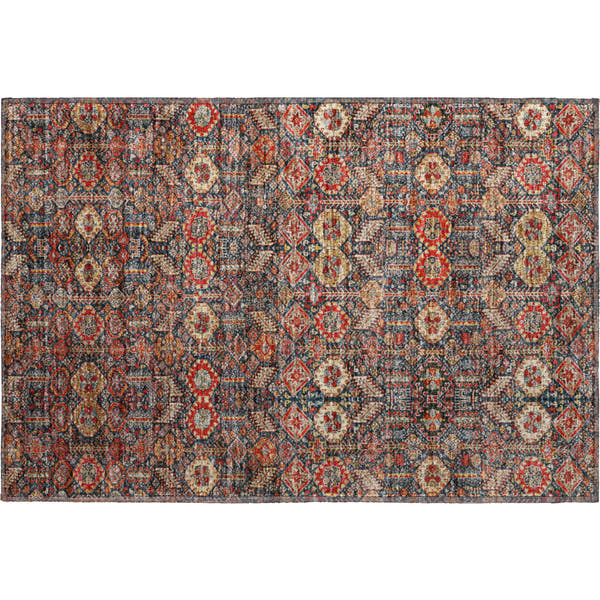 Lucerne Machine Washable Transitional Red Rug 1'8" x 2'6"