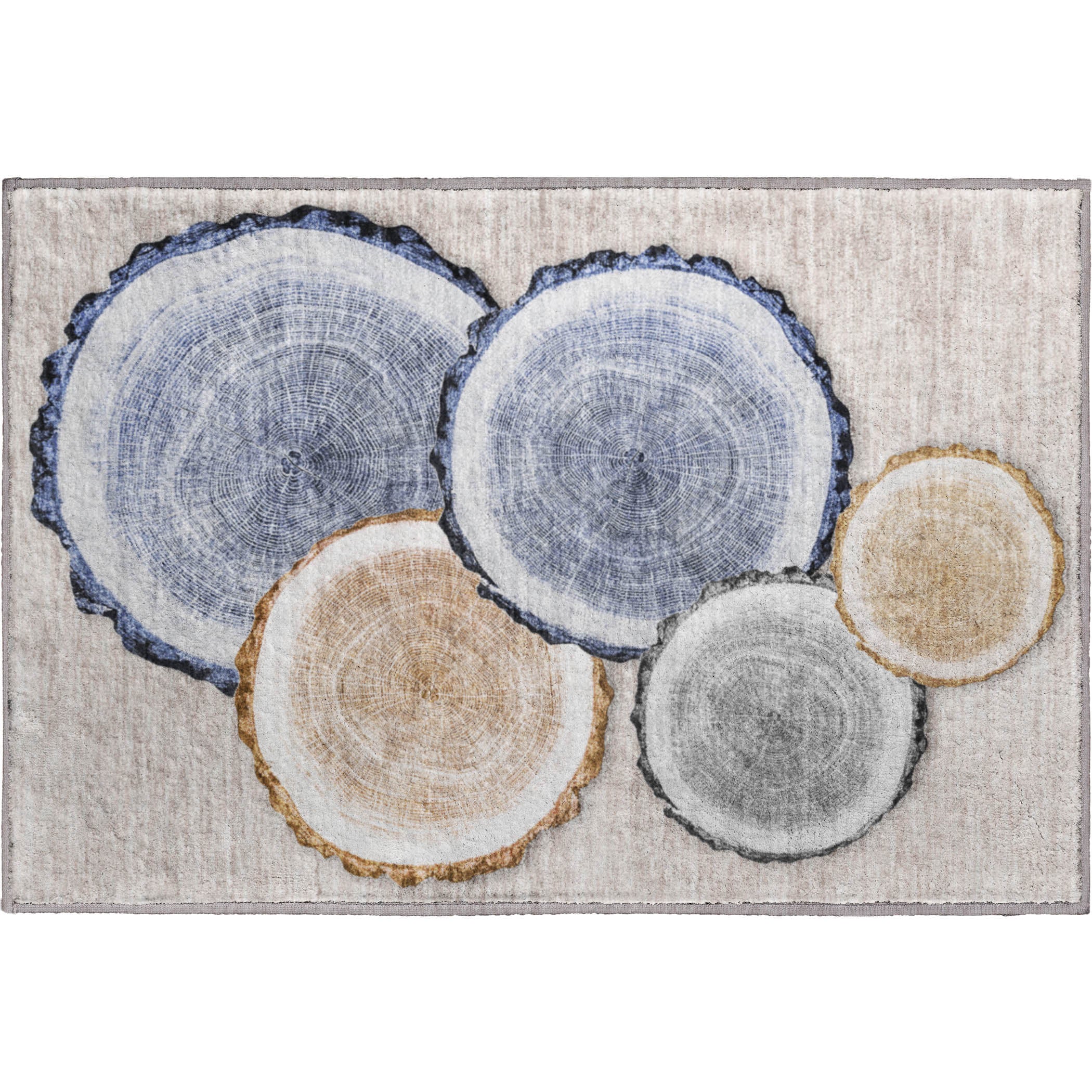 Dublin Machine Washable Transitional Beige Brown Rug 1'8" x 2'6" #shape_Rectangle