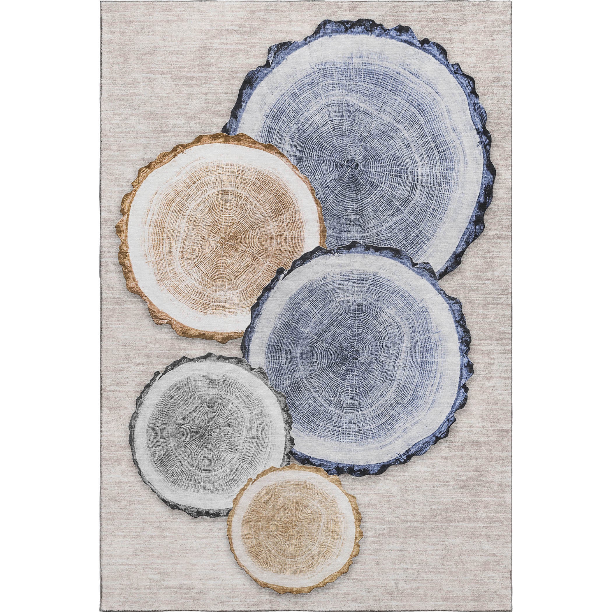 Dublin Machine Washable Transitional Beige Brown Rug 2'6" x 3'10" #shape_Rectangle