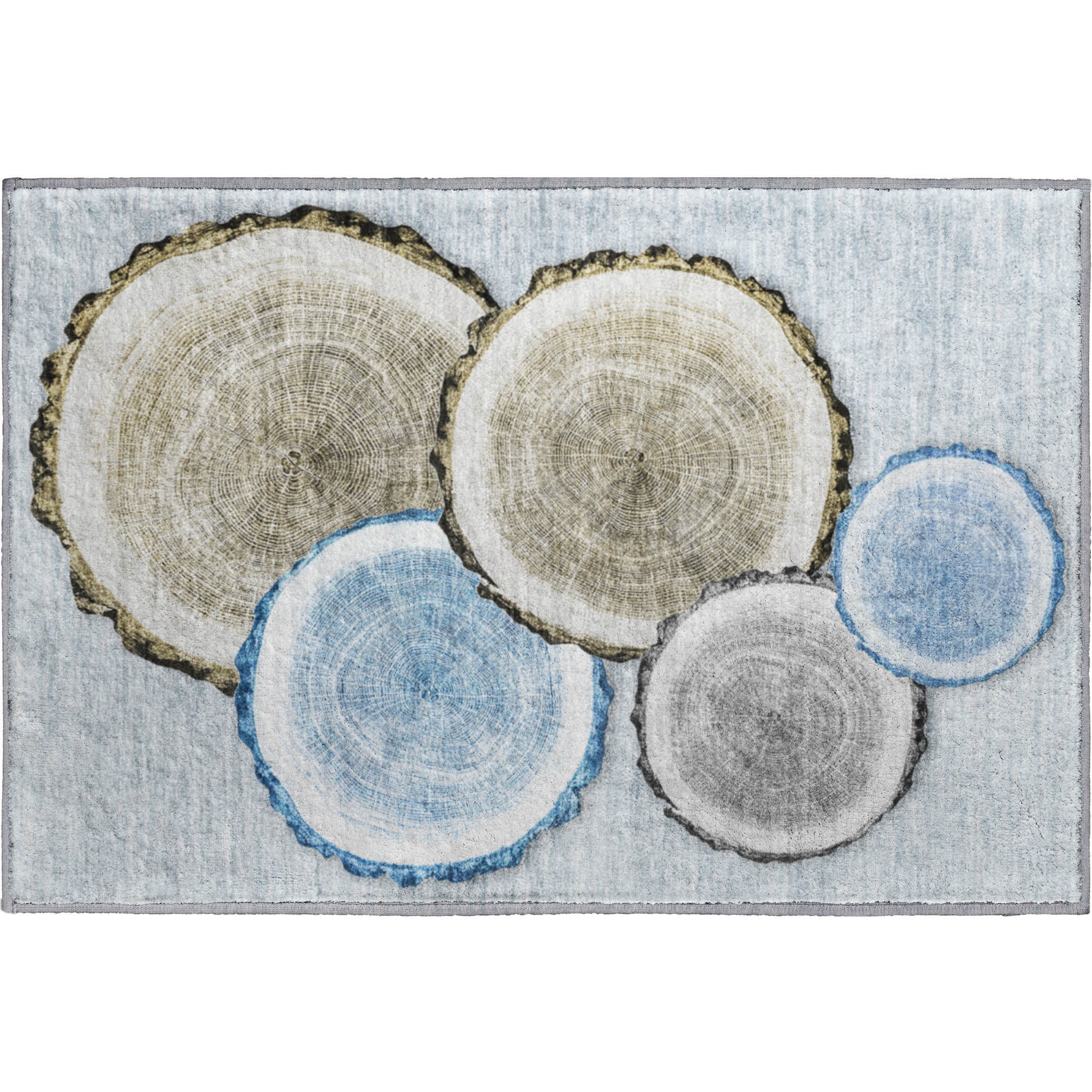 Dublin Machine Washable Transitional Blue Rug 1'8" x 2'6" #shape_Rectangle