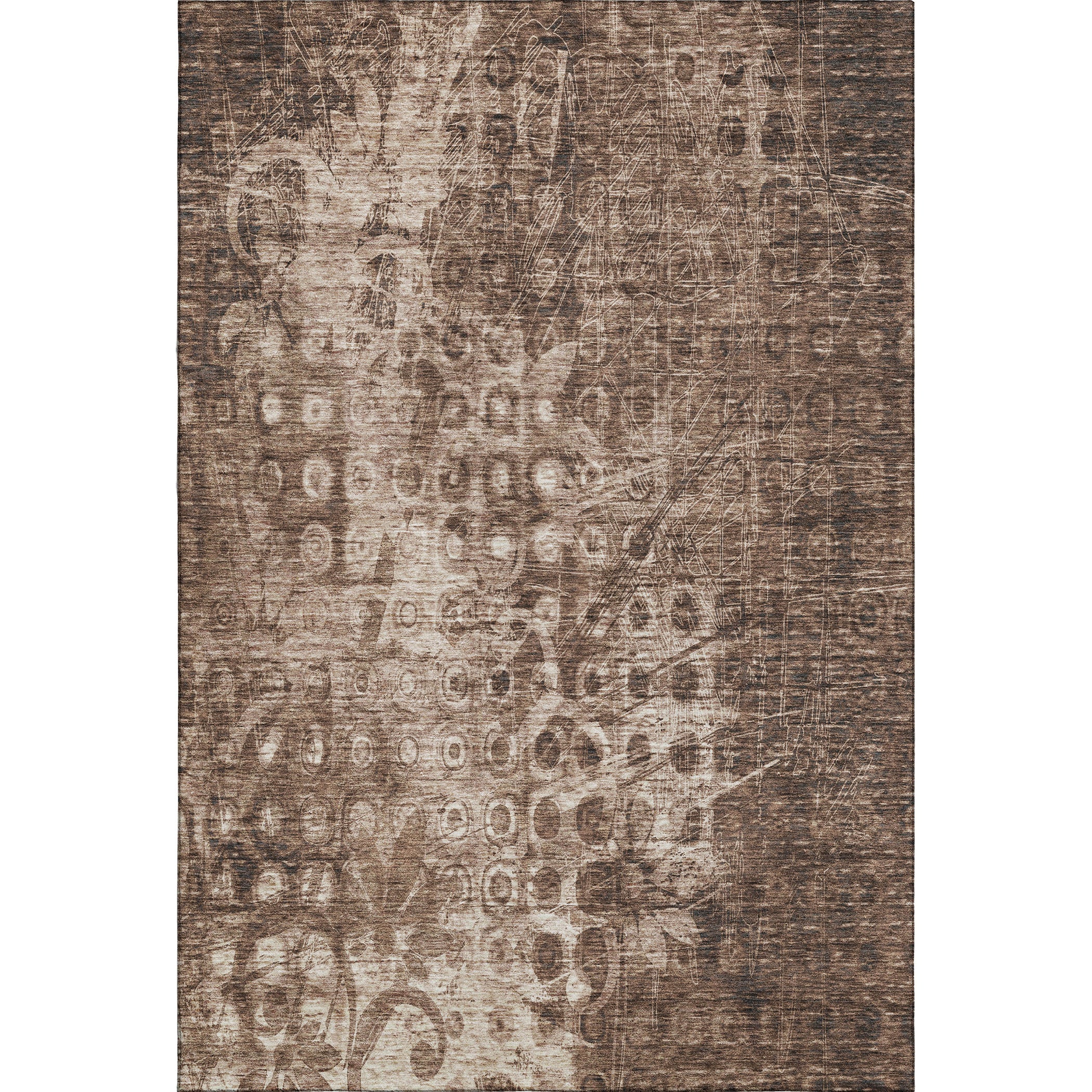 Luang Prabang Machine Washable Transitional Chocolate Brown Rug 2'6" x 3'10" #shape_Rectangle