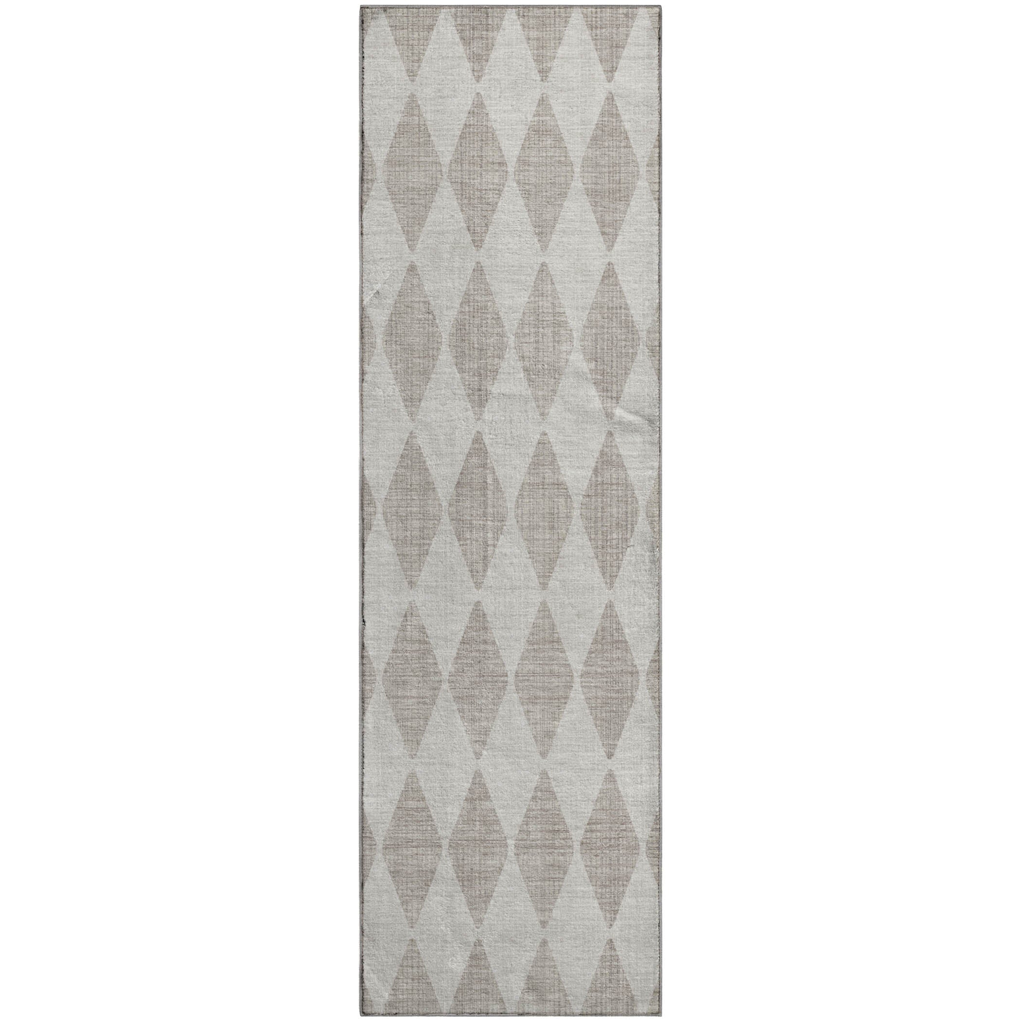 Vienna Machine Washable Transitional Beige Brown Rug 2'3" x 7'6" #shape_Runner