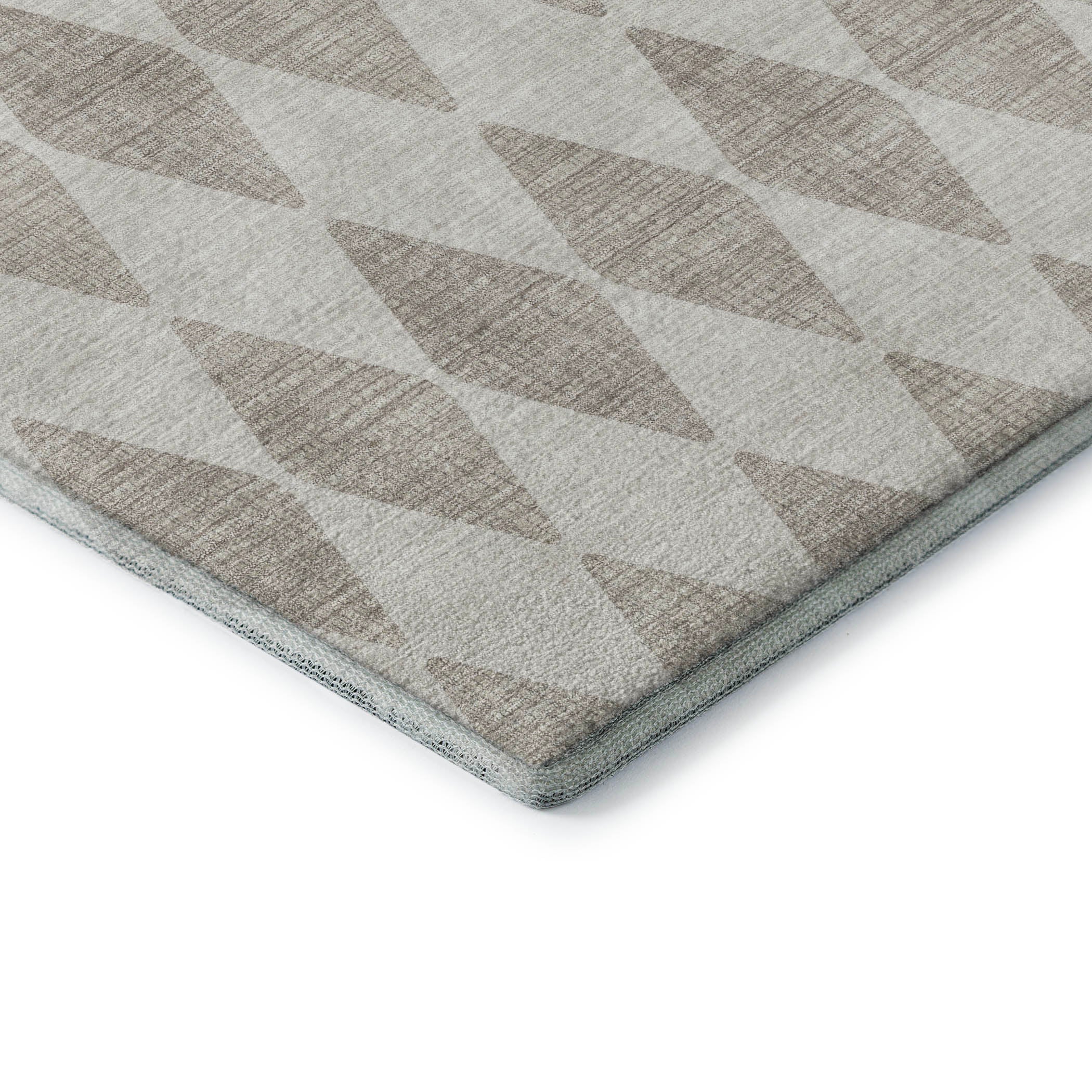 Vienna Machine Washable Transitional Beige Brown Rug 1'8" x 2'6" #shape_Rectangle