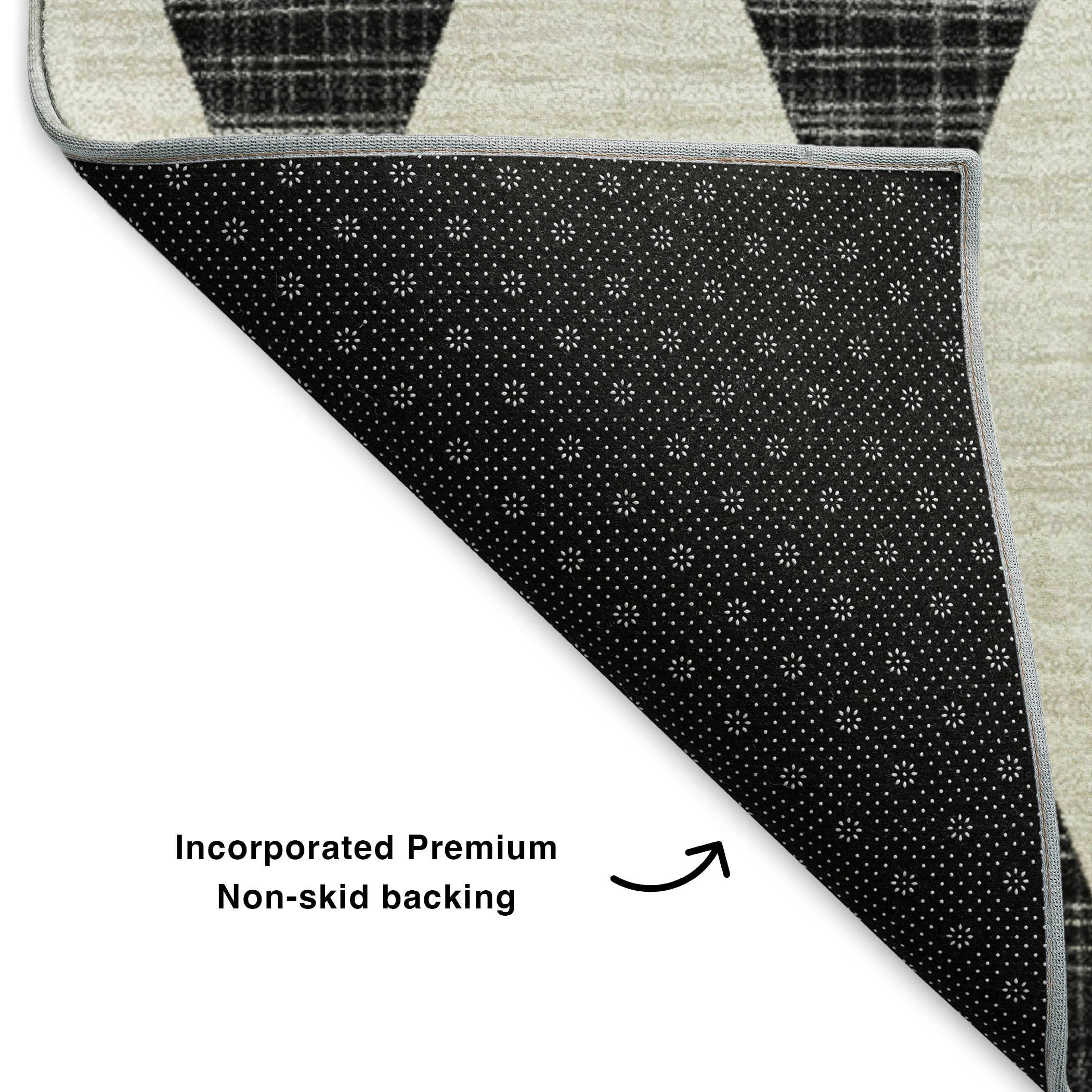 Vienna Machine Washable Transitional Black Rug 1'8" x 2'6" #shape_Rectangle