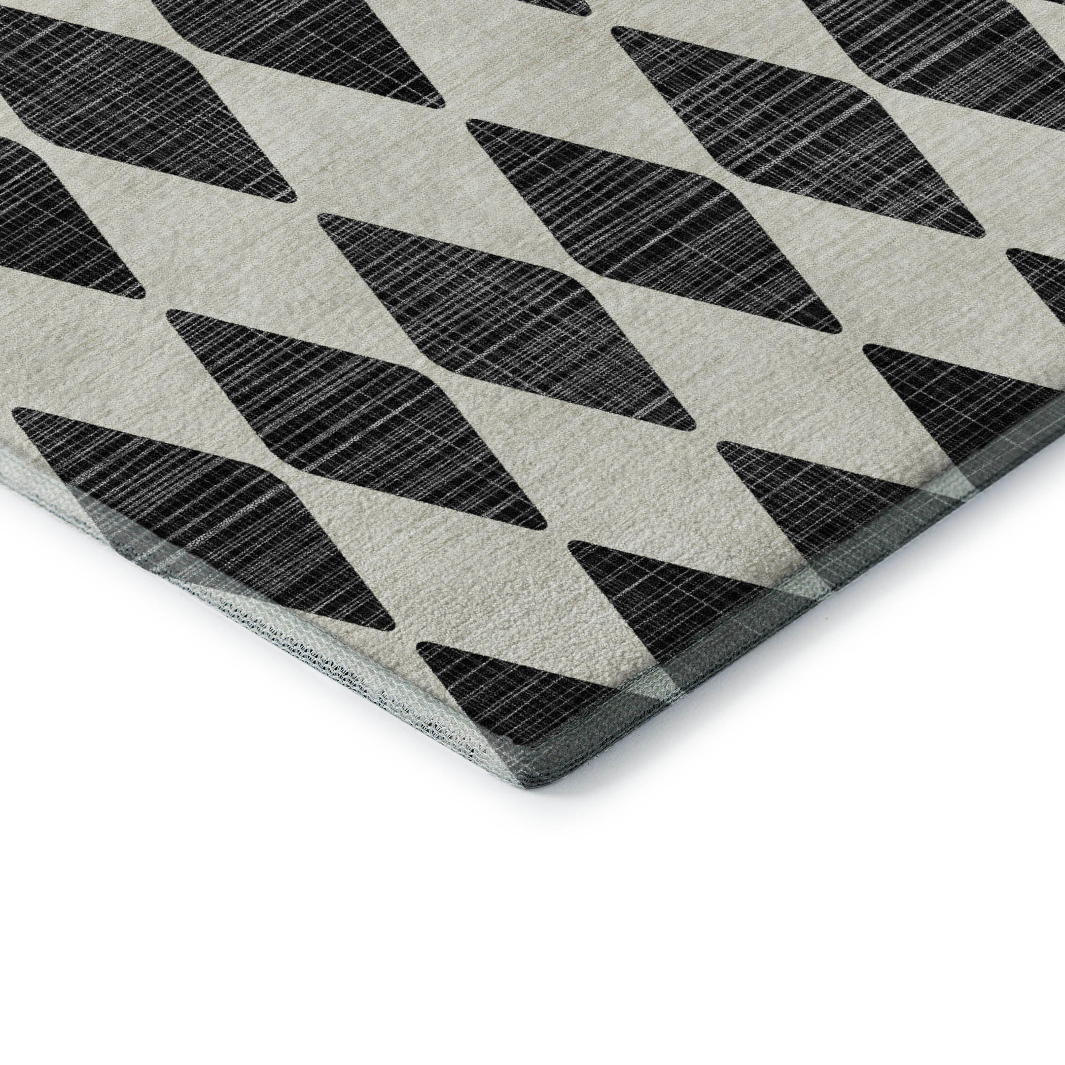 Vienna Machine Washable Transitional Black Rug 1'8" x 2'6" #shape_Rectangle