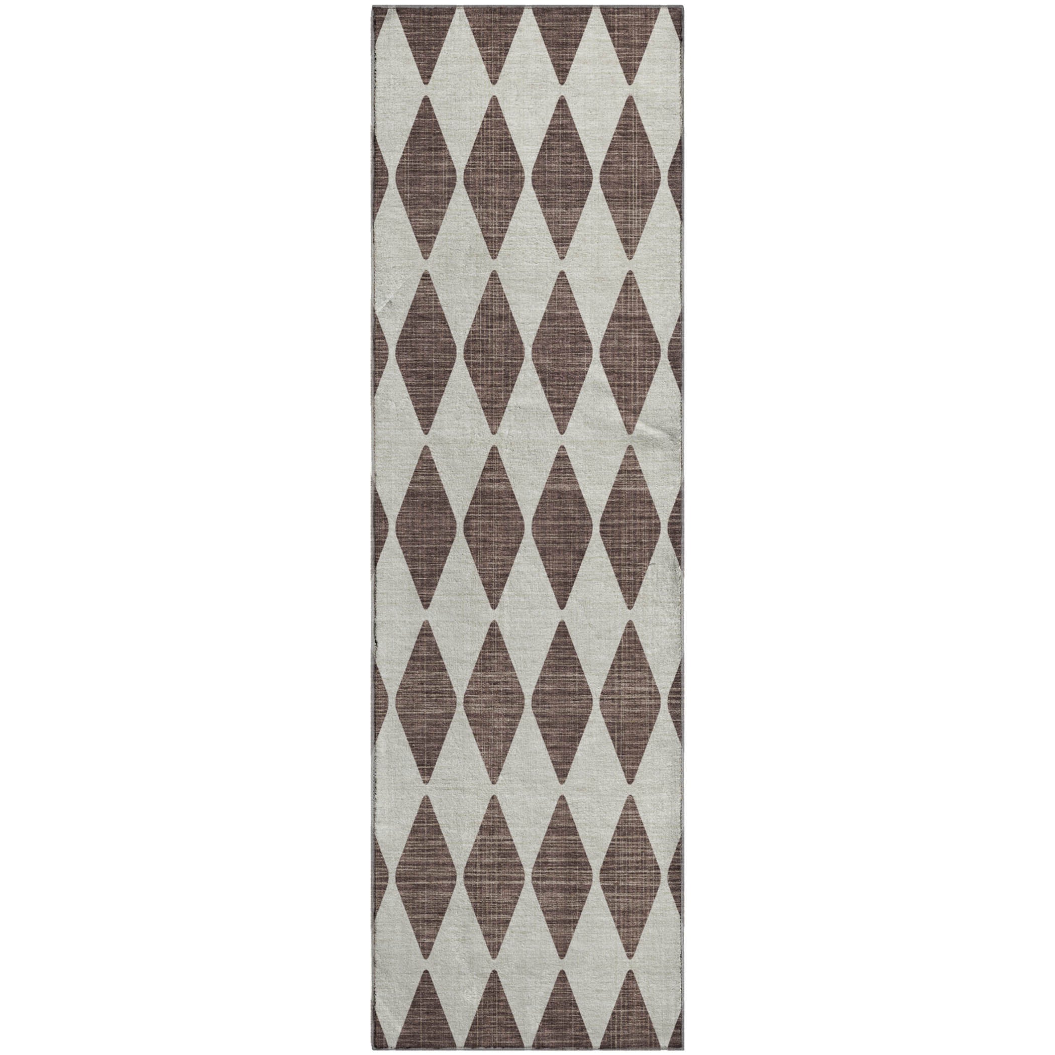 Vienna Machine Washable Transitional Brown Rug 2'3" x 7'6" #shape_Runner