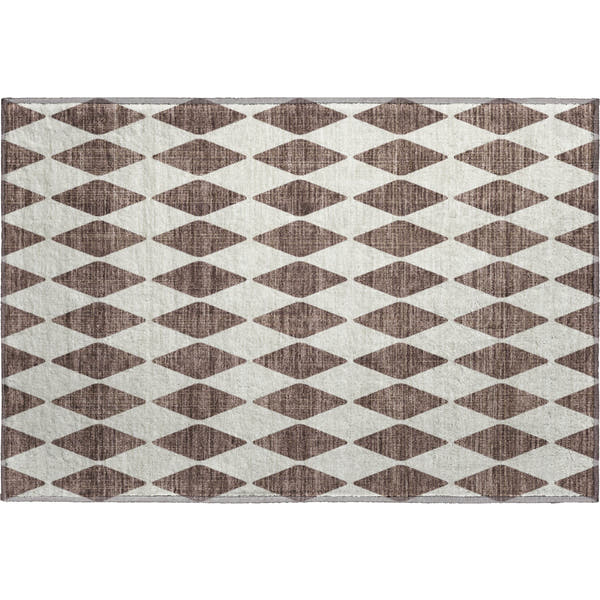 Vienna Machine Washable Transitional Brown Rug 1'8" x 2'6"