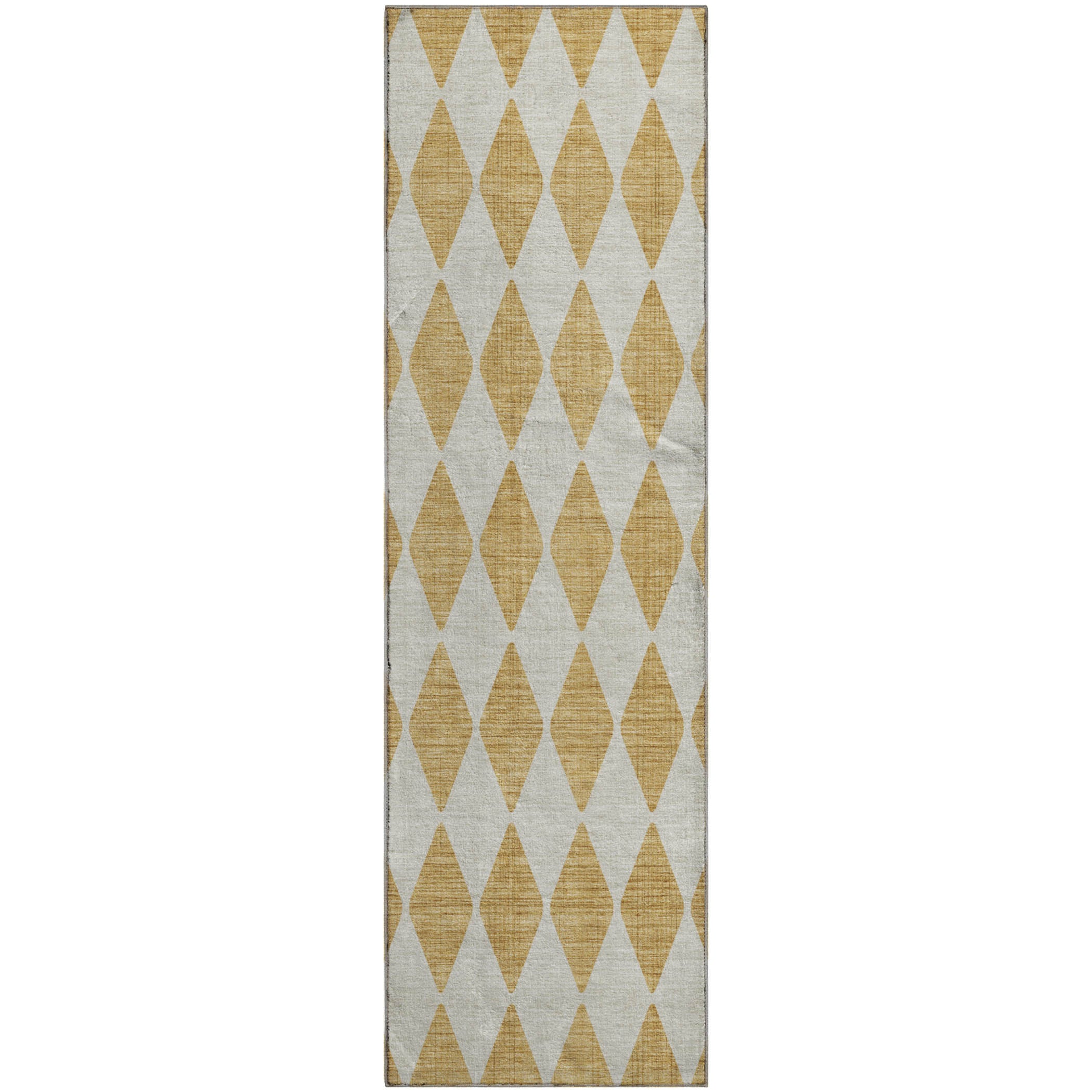 Vienna Machine Washable Transitional Gold Rug 2'3" x 7'6" #shape_Runner