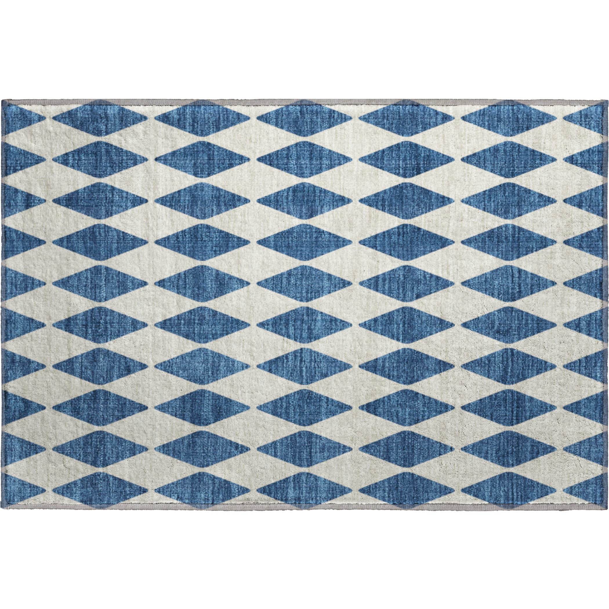 Vienna Machine Washable Transitional Navy Blue Rug 1'8" x 2'6" #shape_Rectangle
