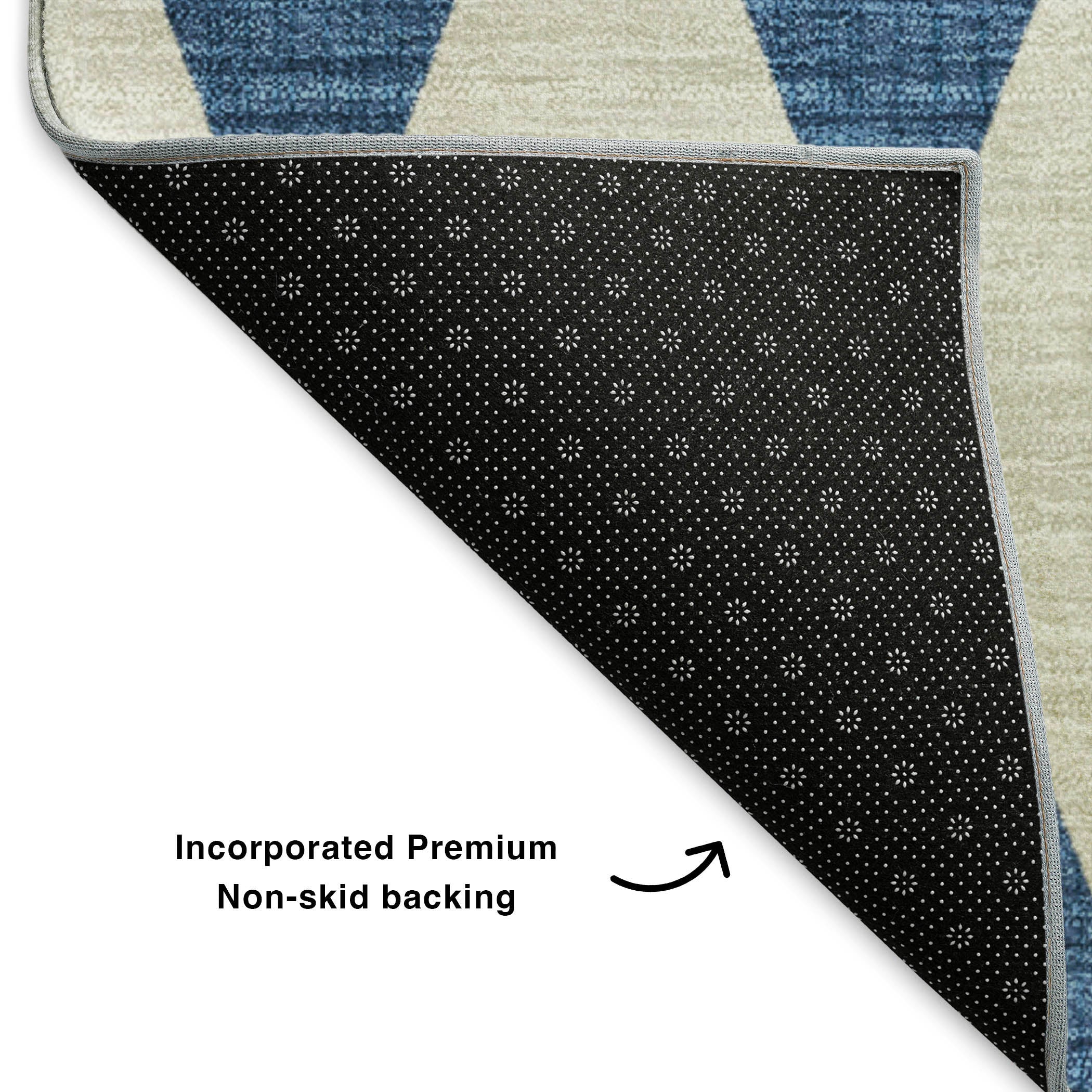 Vienna Machine Washable Transitional Navy Blue Rug 1'8" x 2'6" #shape_Rectangle