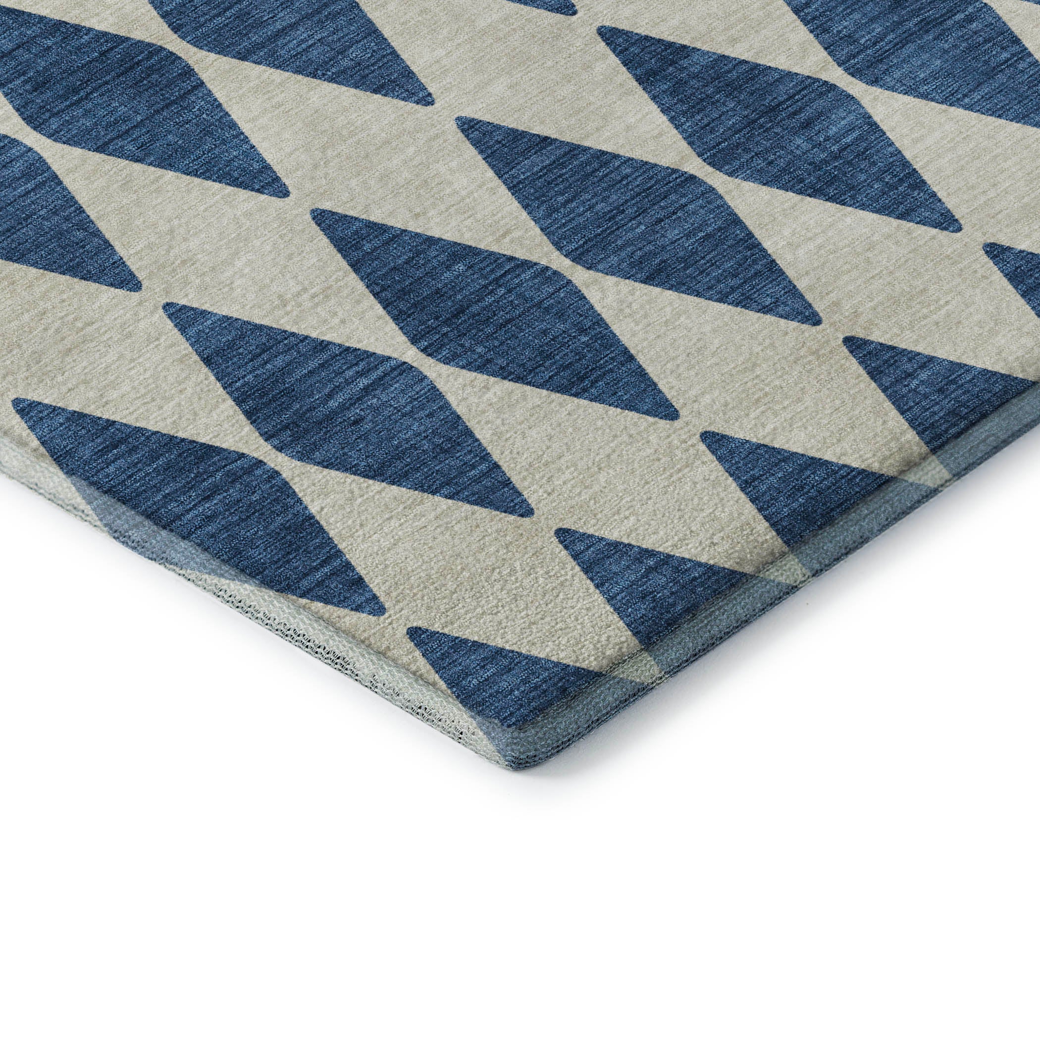 Vienna Machine Washable Transitional Navy Blue Rug 1'8" x 2'6" #shape_Rectangle