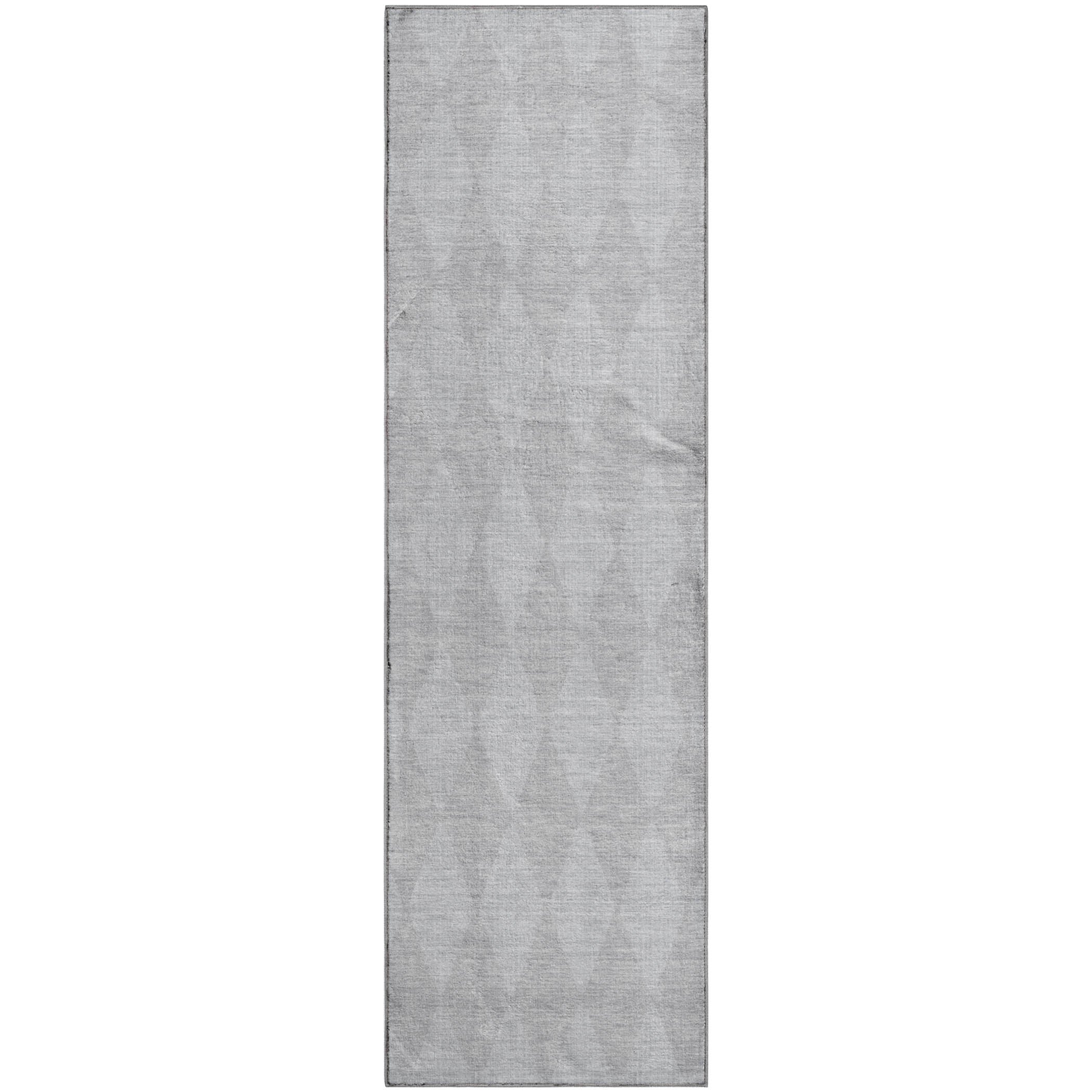 Vienna Machine Washable Transitional Pewter Gray Rug 2'3" x 7'6" #shape_Runner