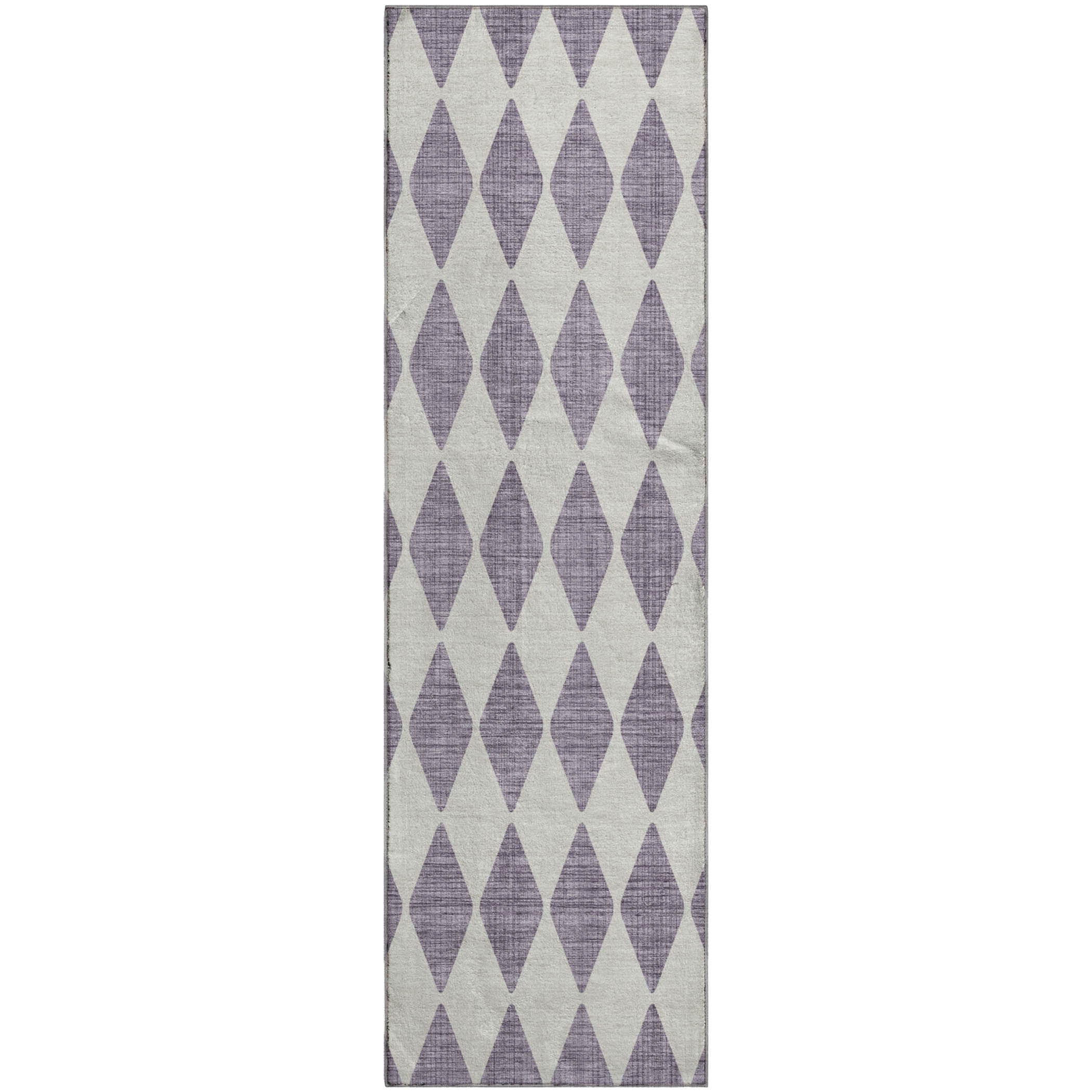 Vienna Machine Washable Transitional Purple Rug 2'3" x 7'6" #shape_Runner